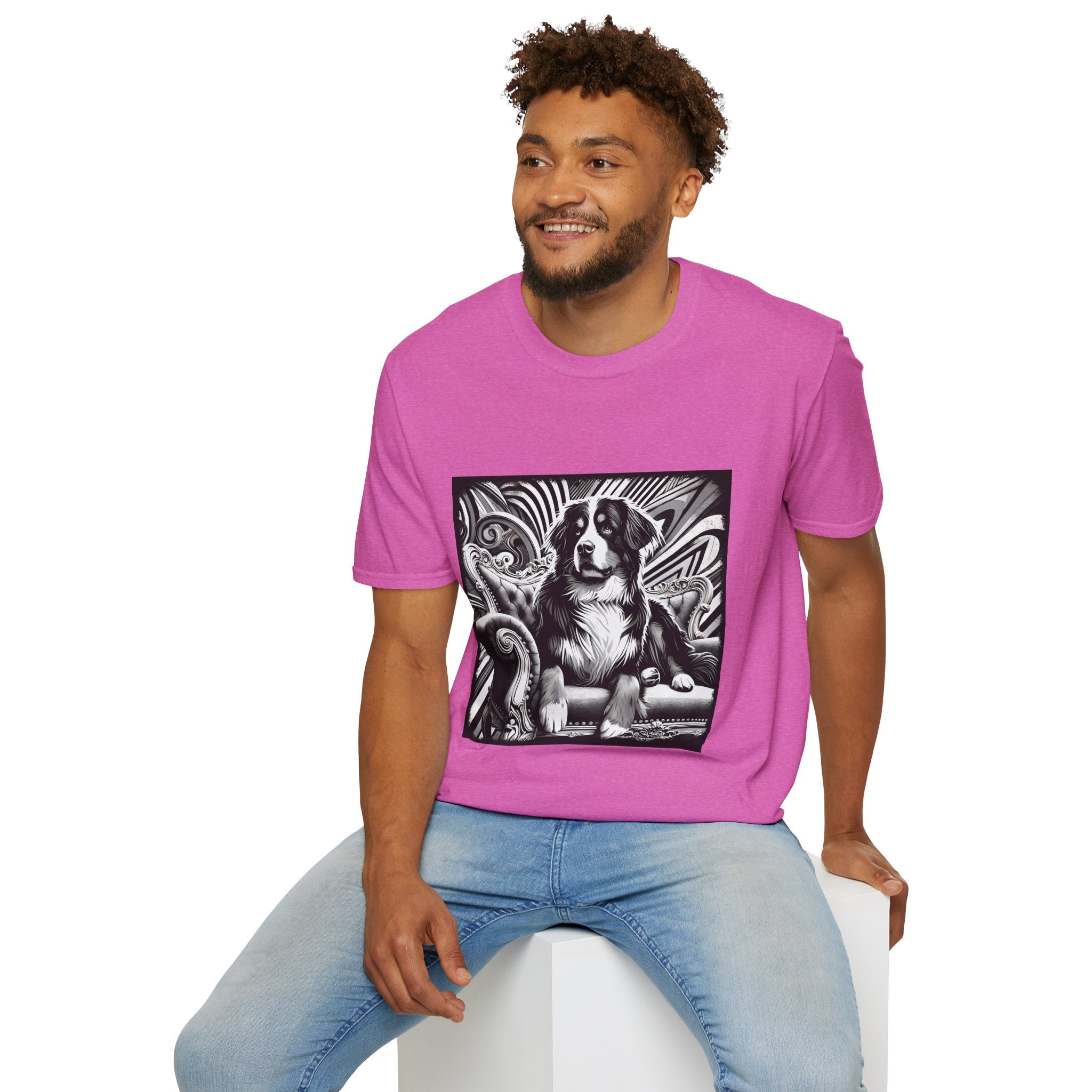 Bernese Mountain Dog B&W Bold | Unisex Dog T-Shirt