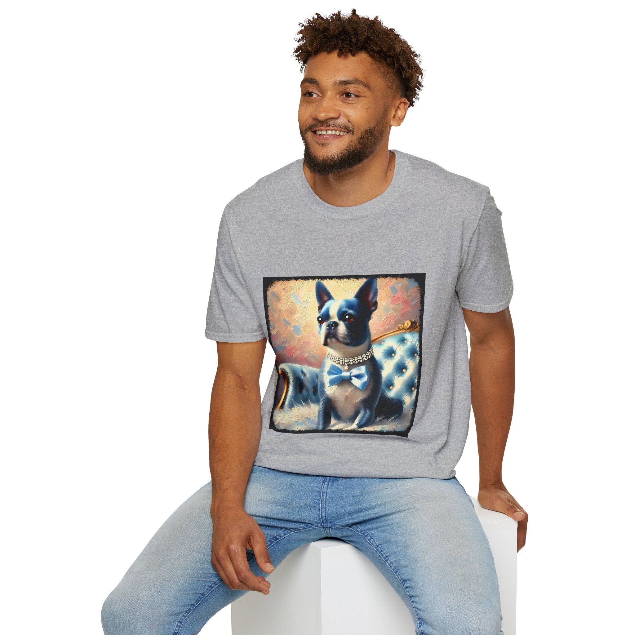 Boston Terrier Blue Classic | Unisex Dog T-Shirt