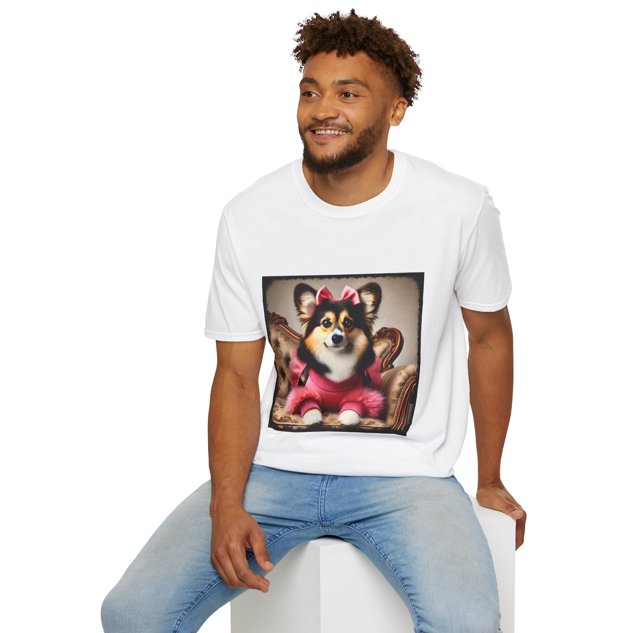 Pembroke Welsh Corgi Pink Luxe | Unisex Dog T-Shirt
