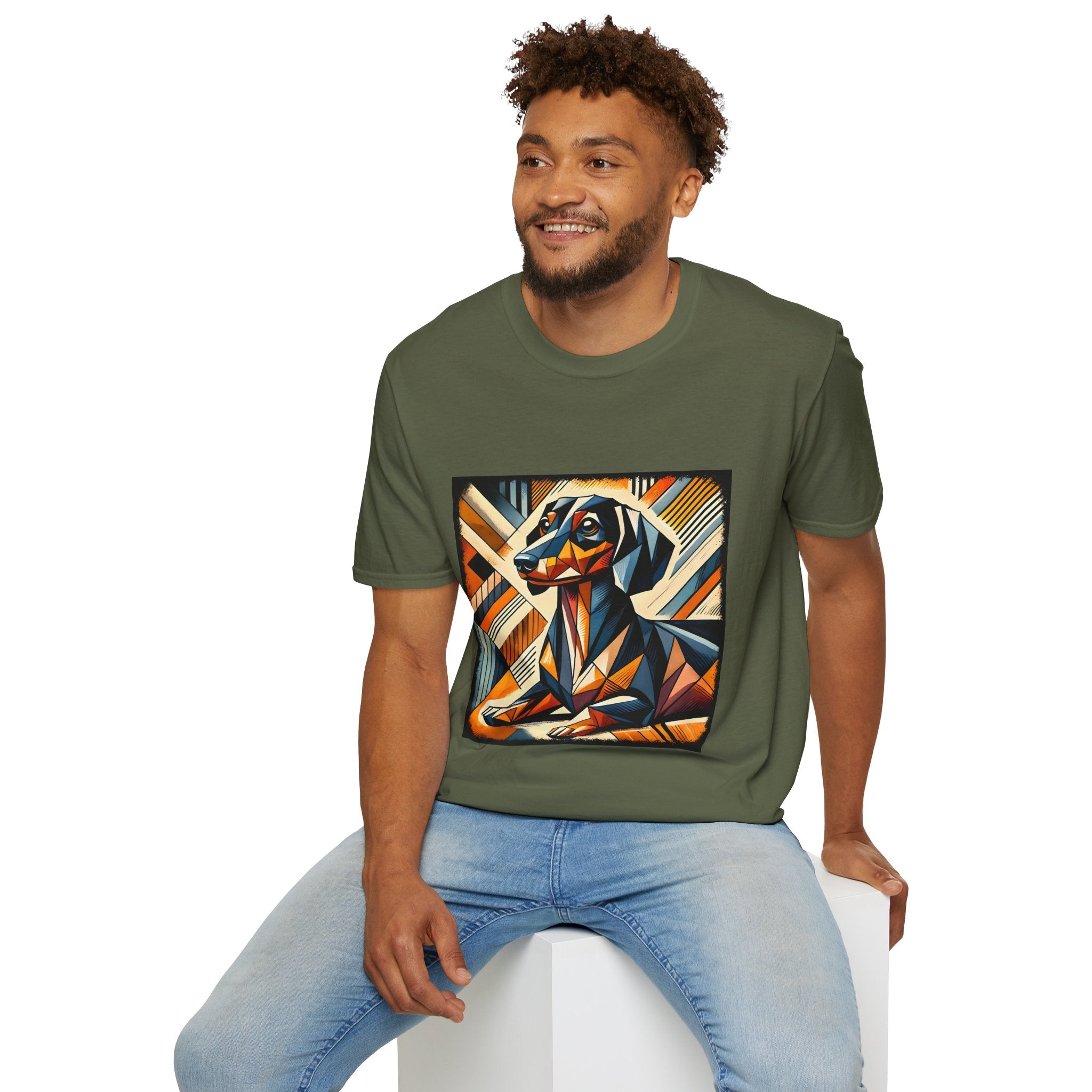 Dachshund Bold Geometric | Unisex Dog T-Shirt