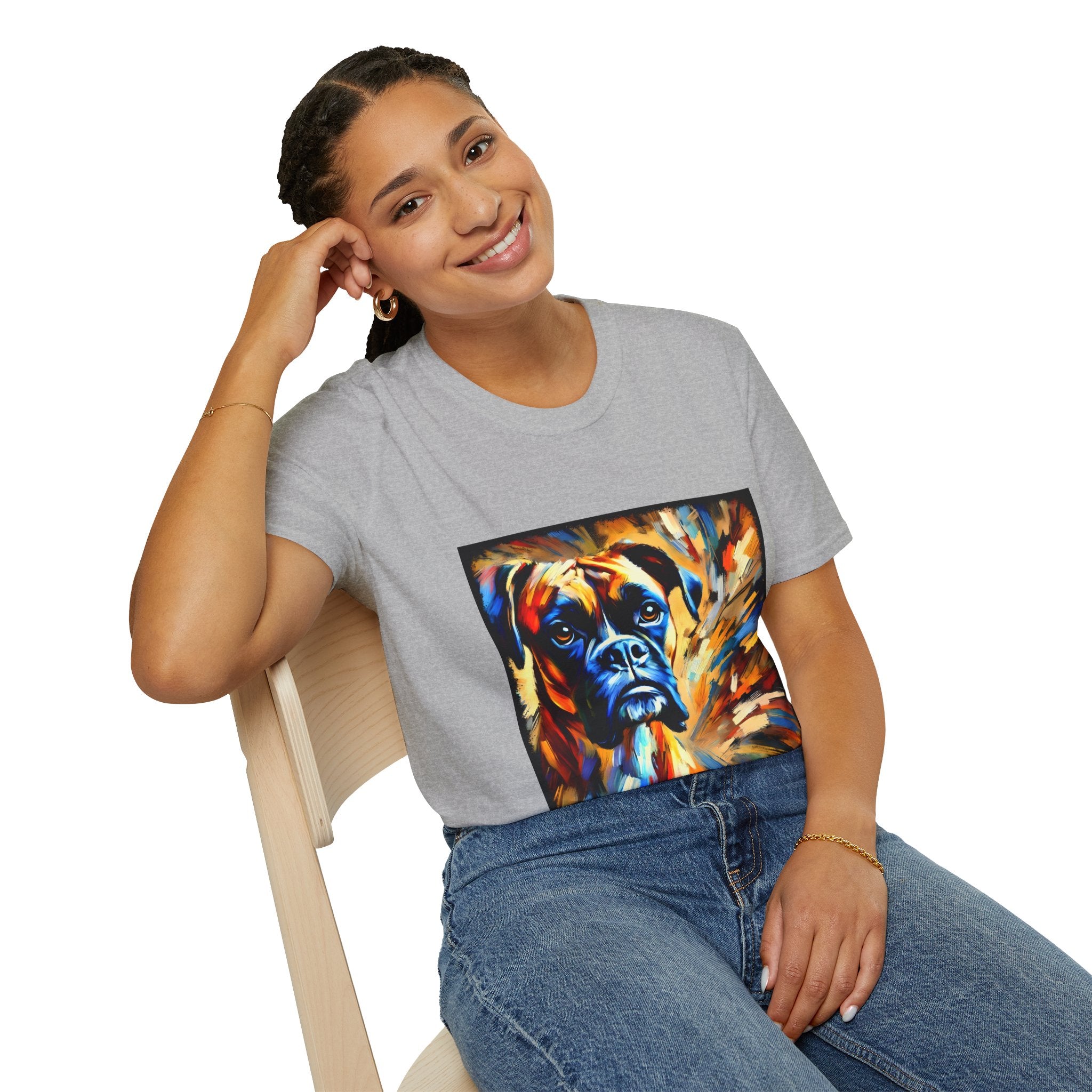 Boxer Sunburst Swirl  | Unisex Dog T-Shirt