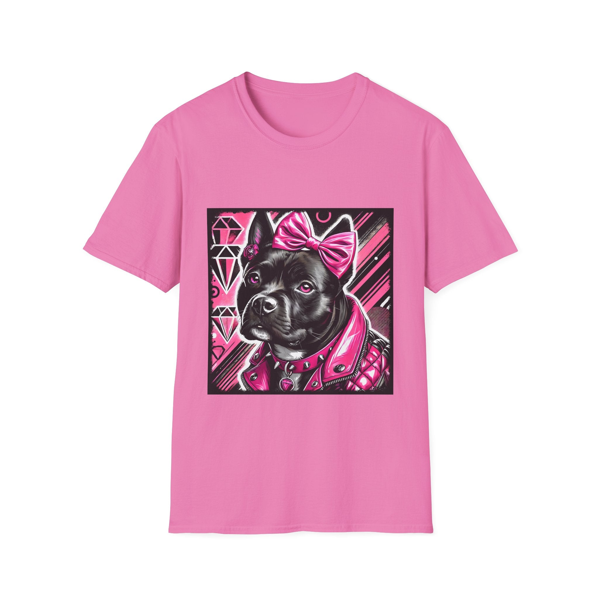 American Pit Bull Terrier Pink Princess Bold  | Unisex Dog T-Shirt