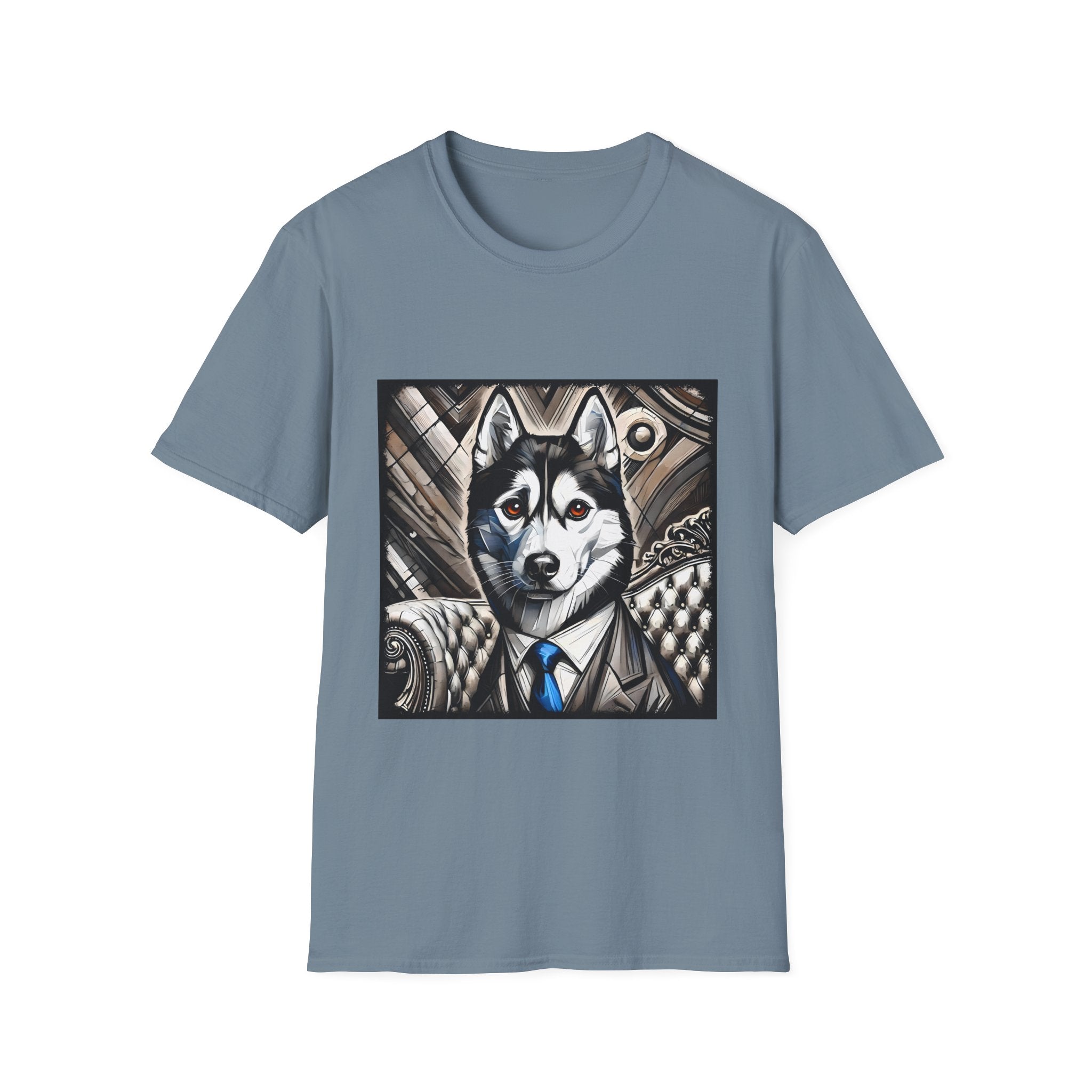 Siberian Husky B&W Bold Eyes | Unisex Dog T-Shirt