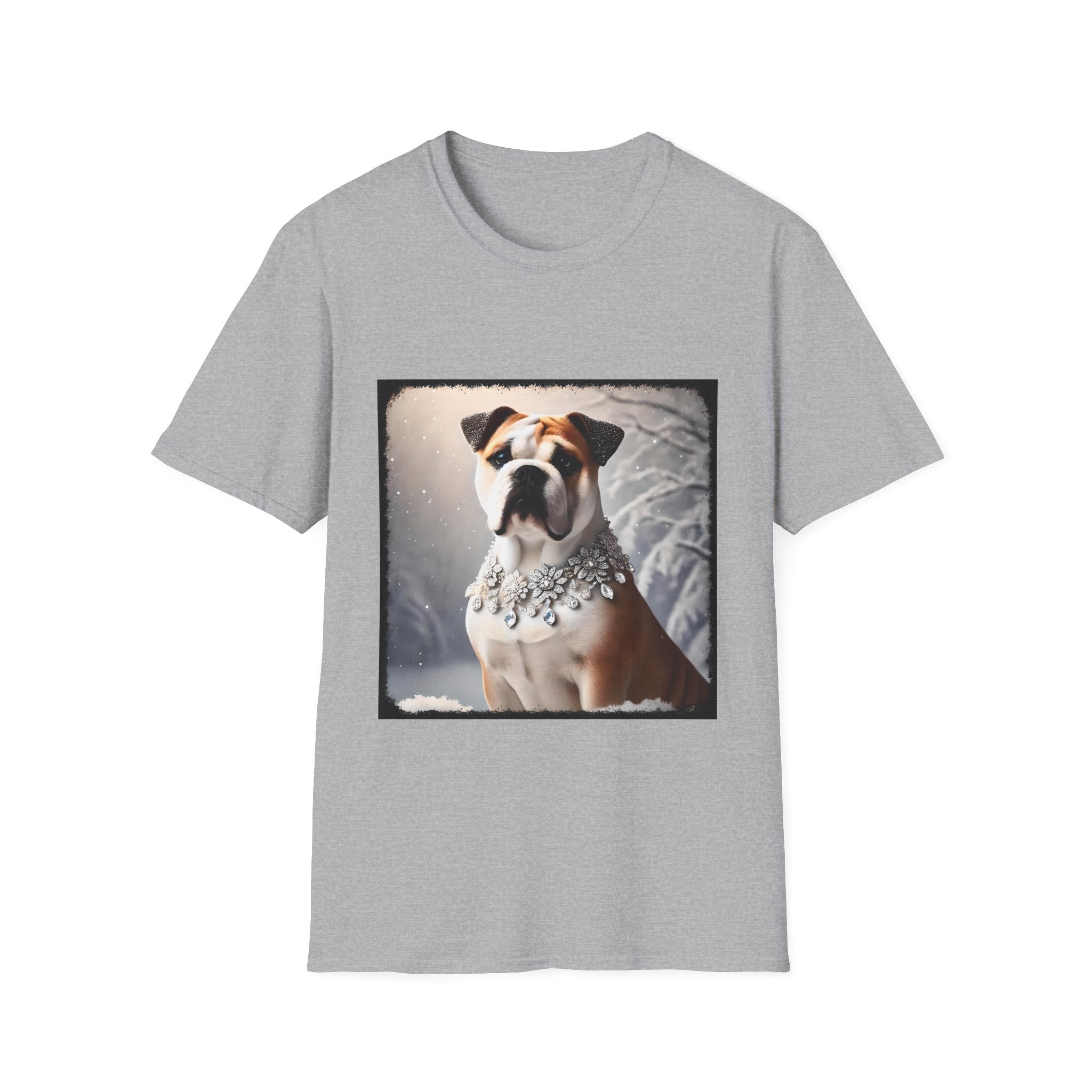 Bulldog Snow Princess Classic | Unisex Dog T-Shirt