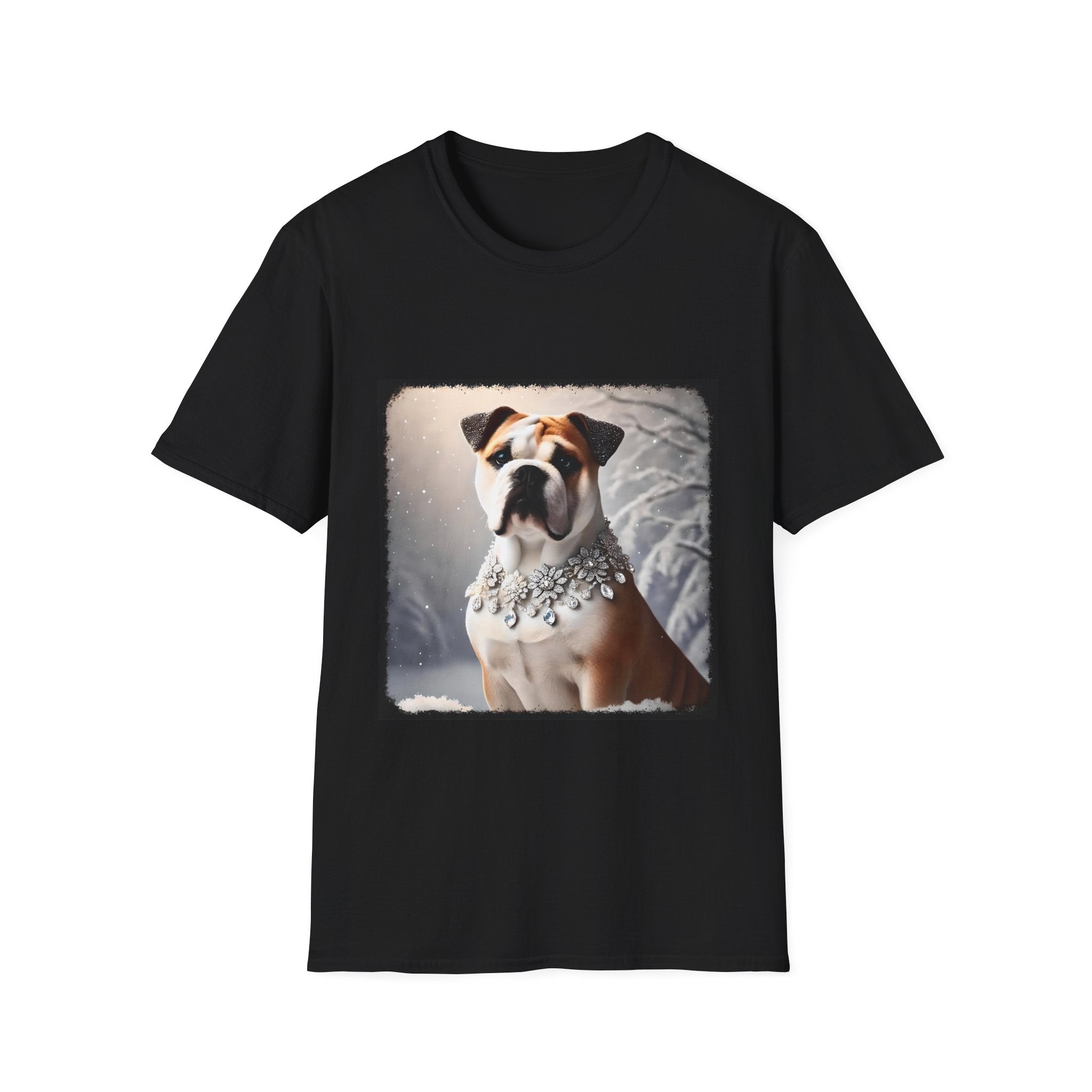 Bulldog Snow Princess Classic | Unisex Dog T-Shirt