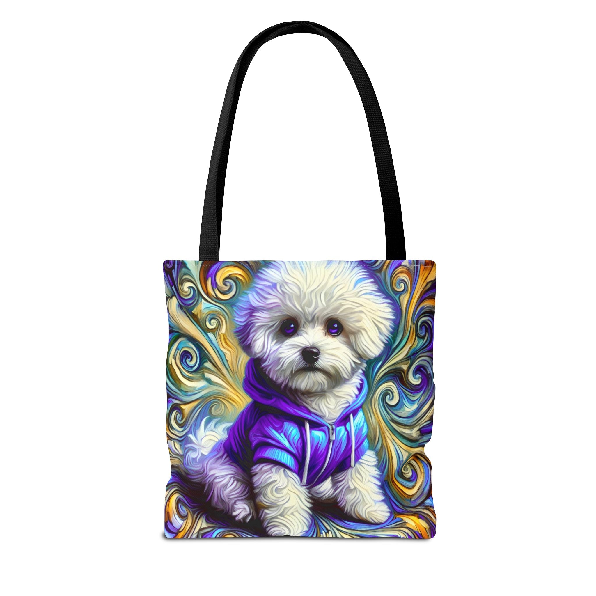 Bichon Frise Electric Swirl | Dog Themed Tote Bag