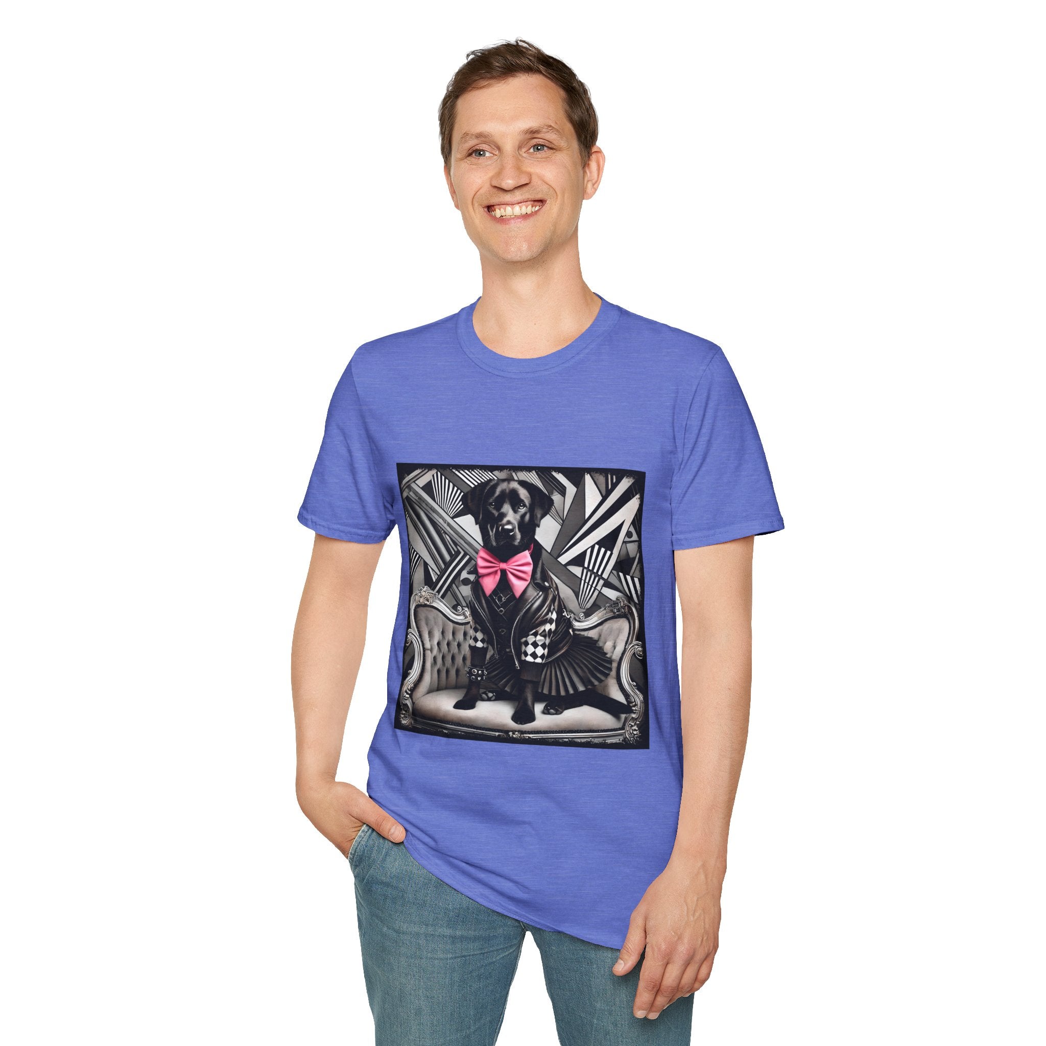 Labrador Retriever B&W Pink Bow Bold | Unisex Dog T-Shirt