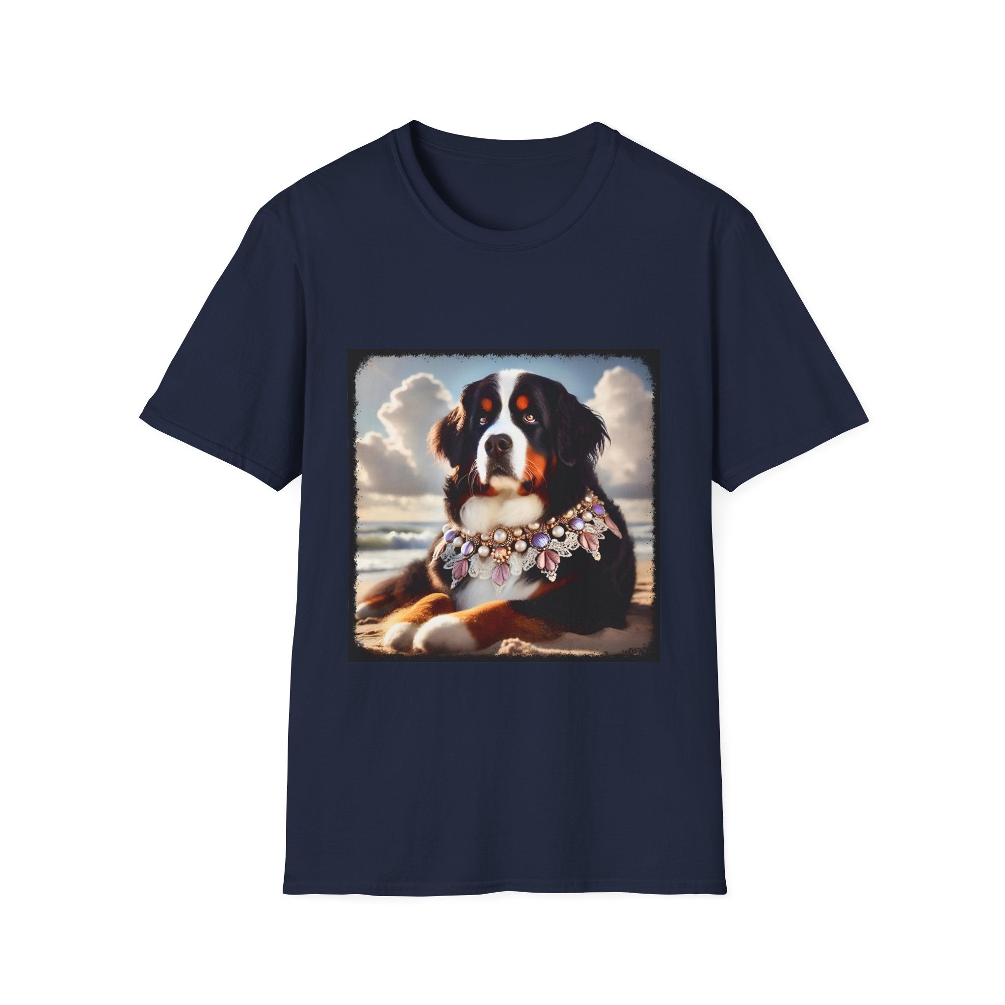 Bernese Mountain Dog Beach Belle | Unisex Dog T-Shirt