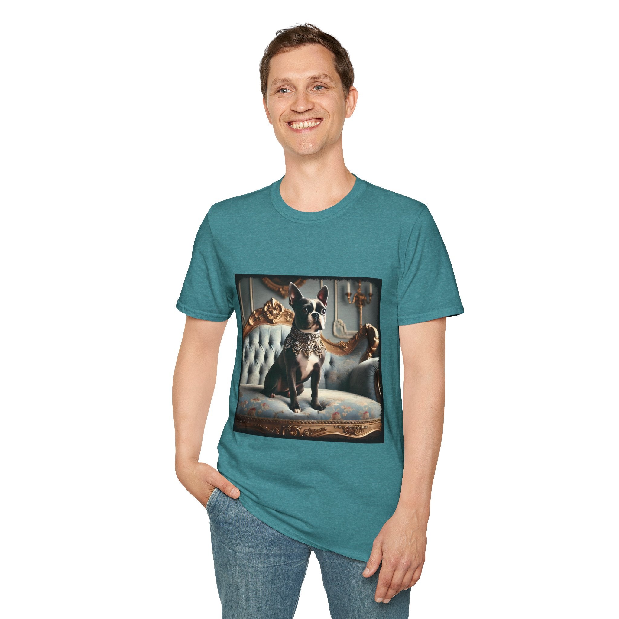 Boston Terrier Blue Royalty | Unisex Dog T-Shirt