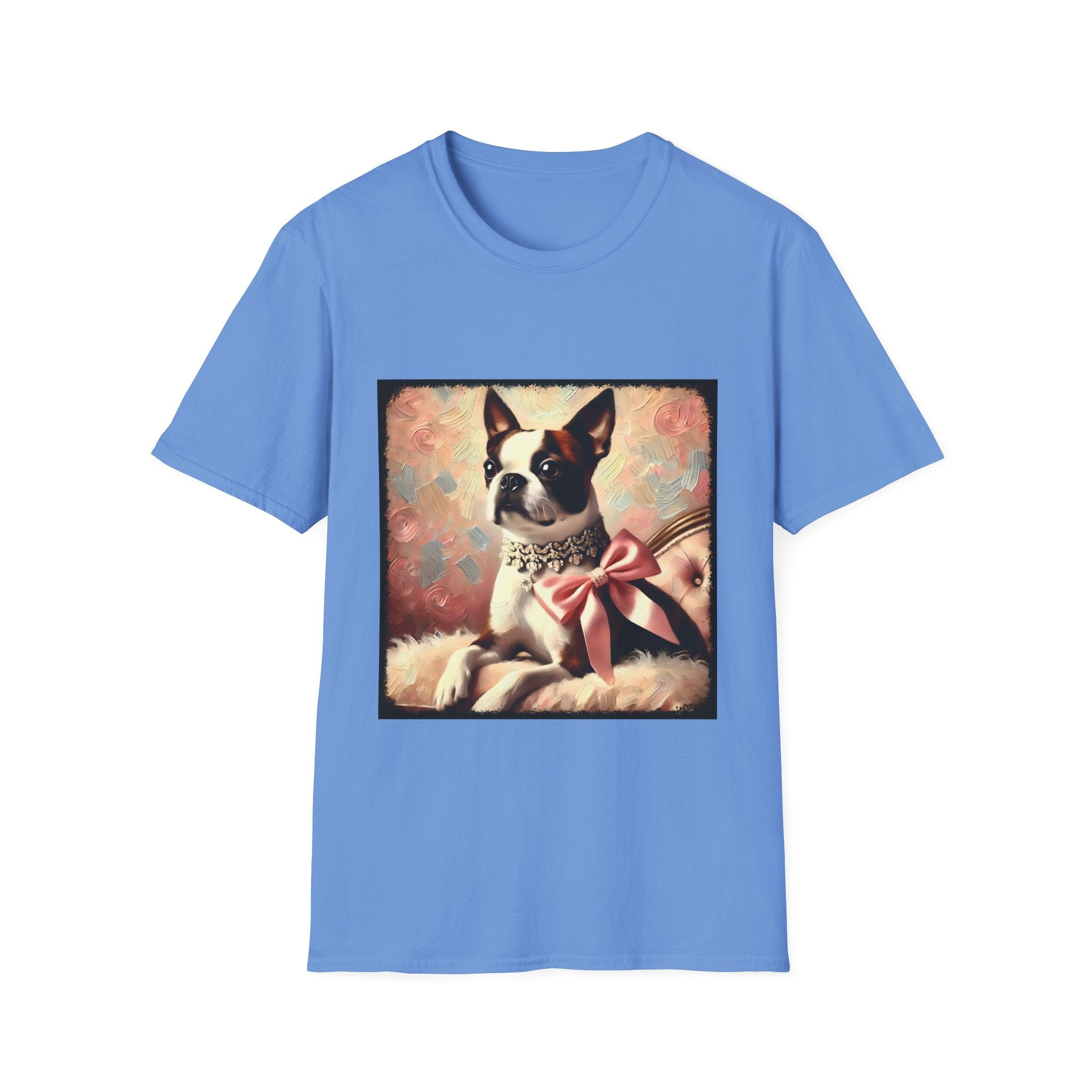 Boston Terrier Pink Bow Classic | Unisex Dog T-Shirt
