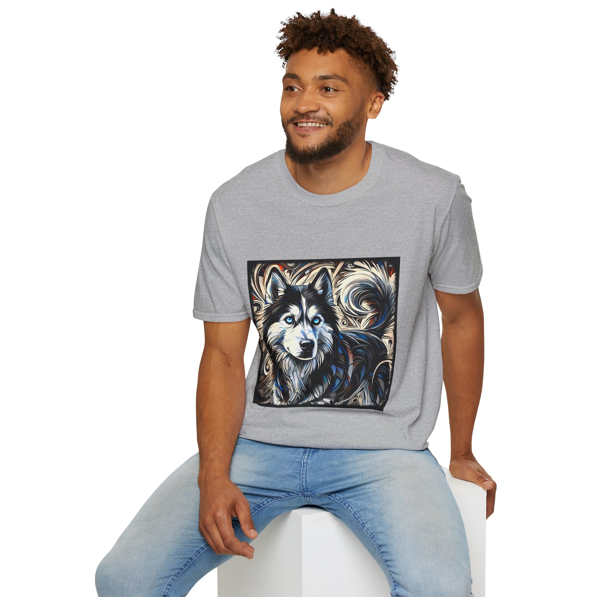 Siberian Husky Ice Swirl | Unisex Dog T-Shirt