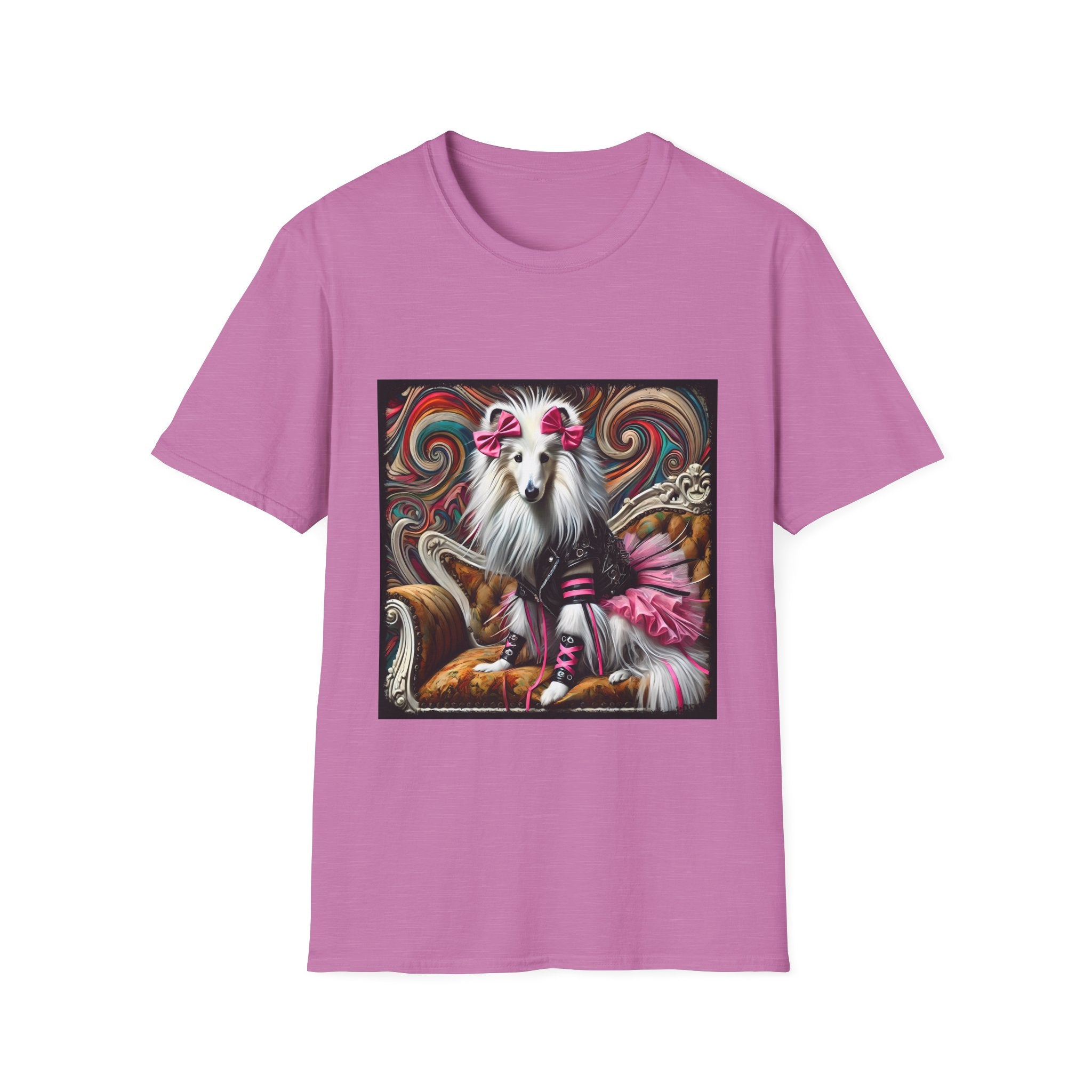 Collie Pink Rocker | Unisex Dog T-Shirt