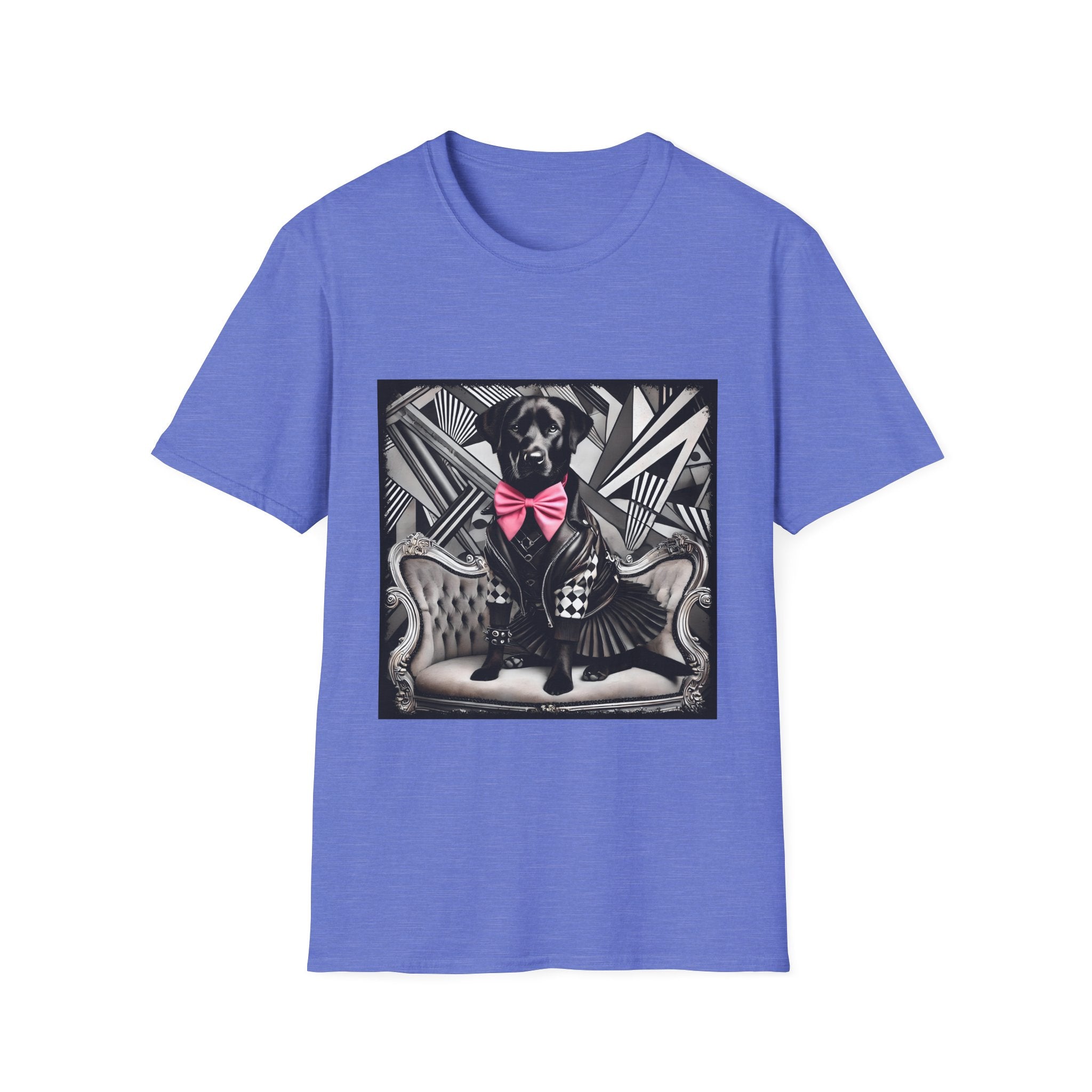 Labrador Retriever B&W Pink Bow Bold | Unisex Dog T-Shirt
