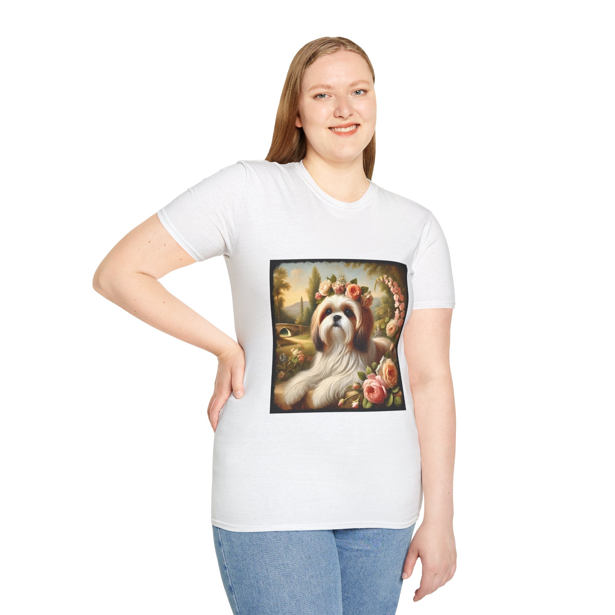 Shih Tzu Botanical Beauty | Unisex Dog T-Shirt