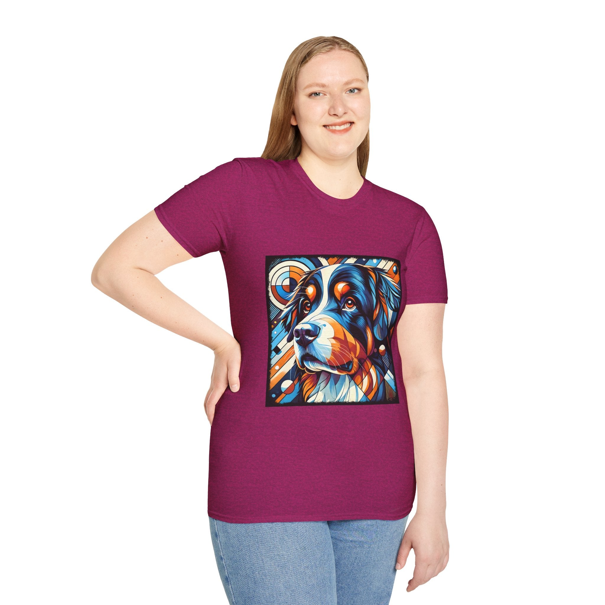 Bernese Mountain Dog Bold Geometric | Unisex Dog T-Shirt