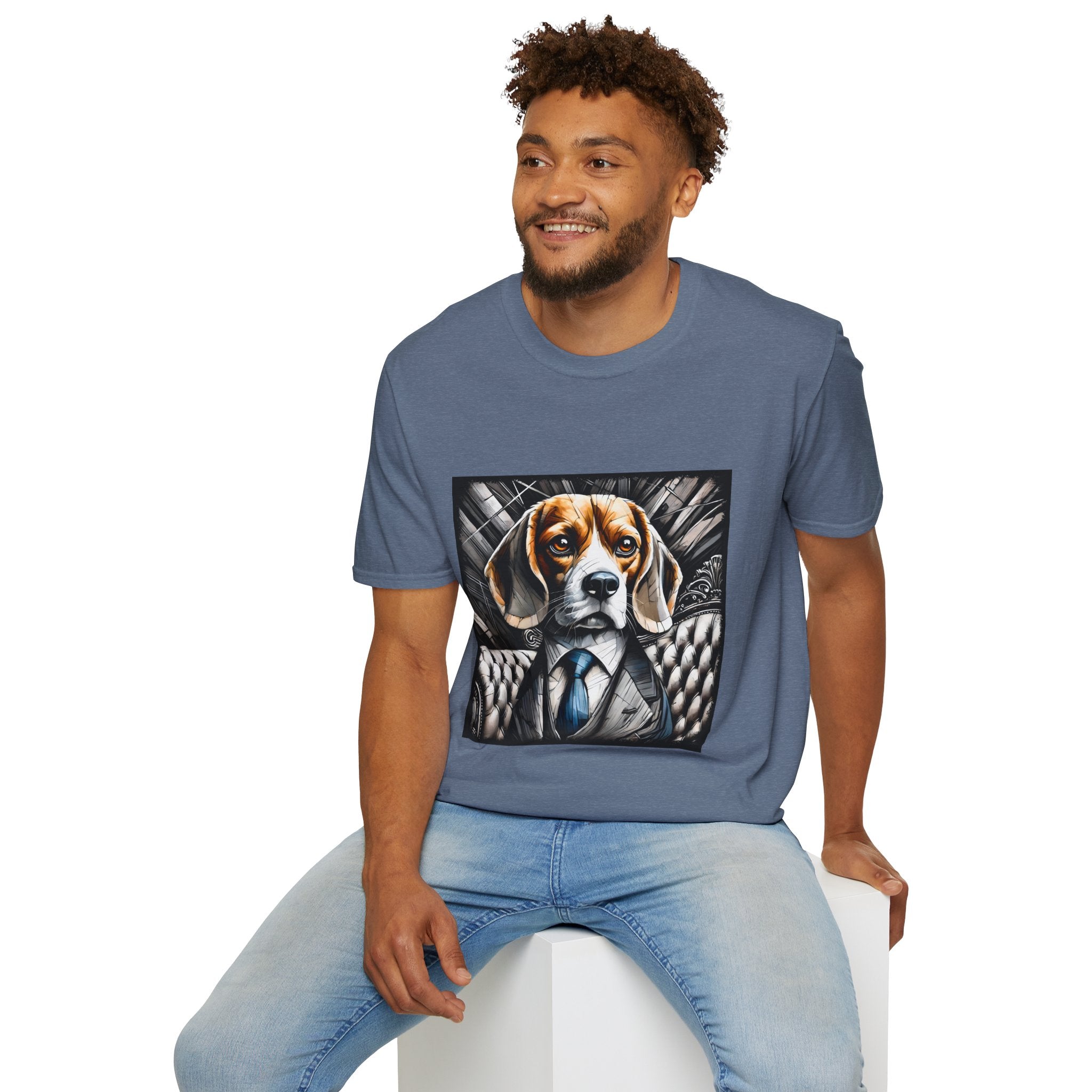 Beagle B&W Bold Eyes | Unisex Dog T-Shirt