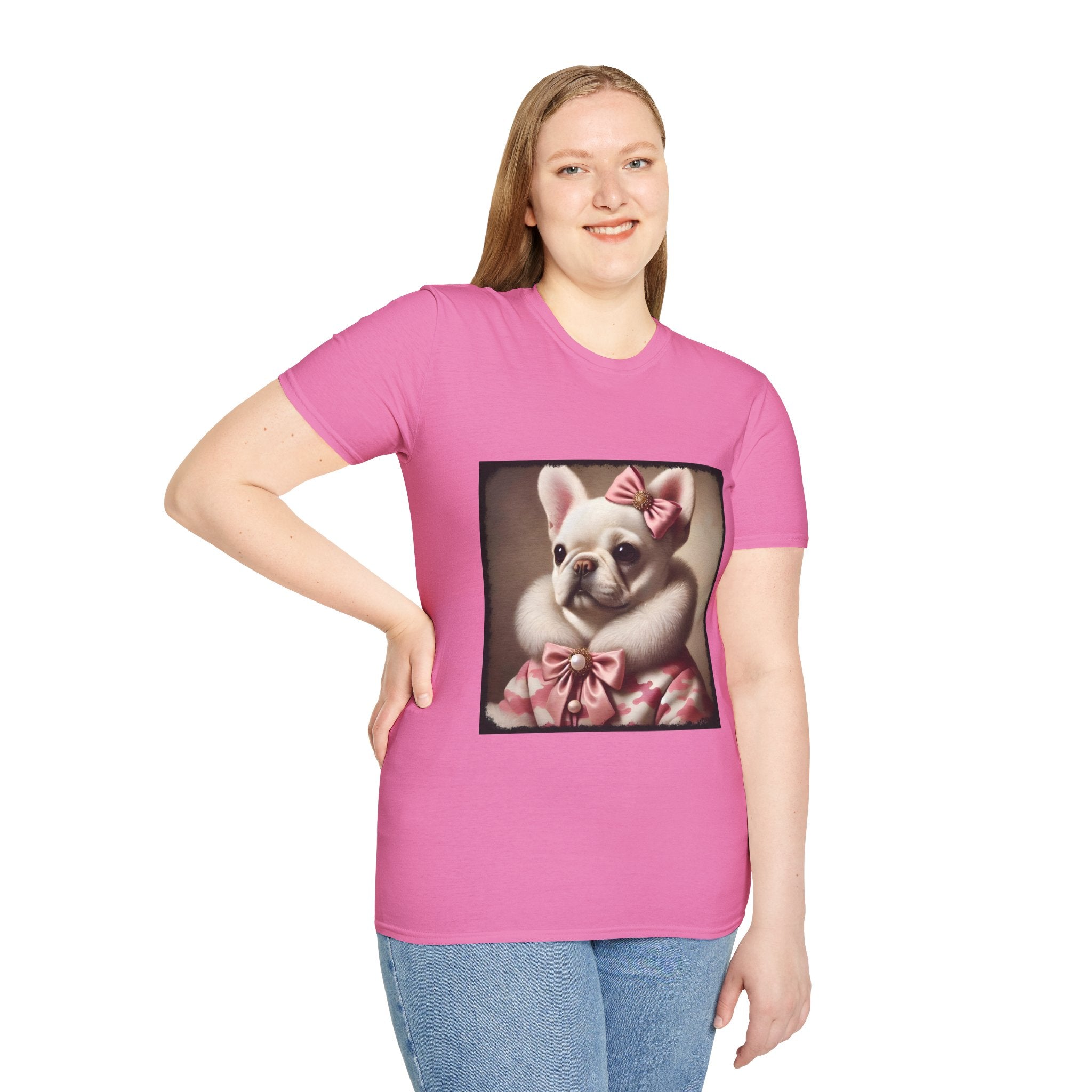French Bulldog Camo Snow Princess | Unisex Softstyle T-Shirt