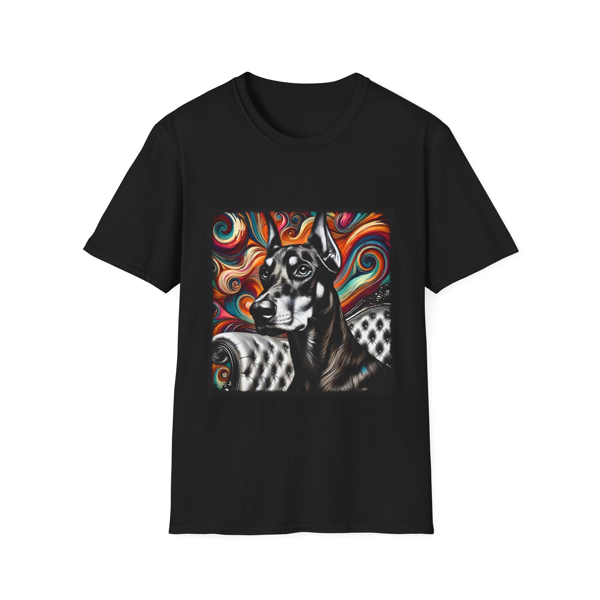 Doberman Pinscher B&W Bold | Unisex Dog T-Shirt