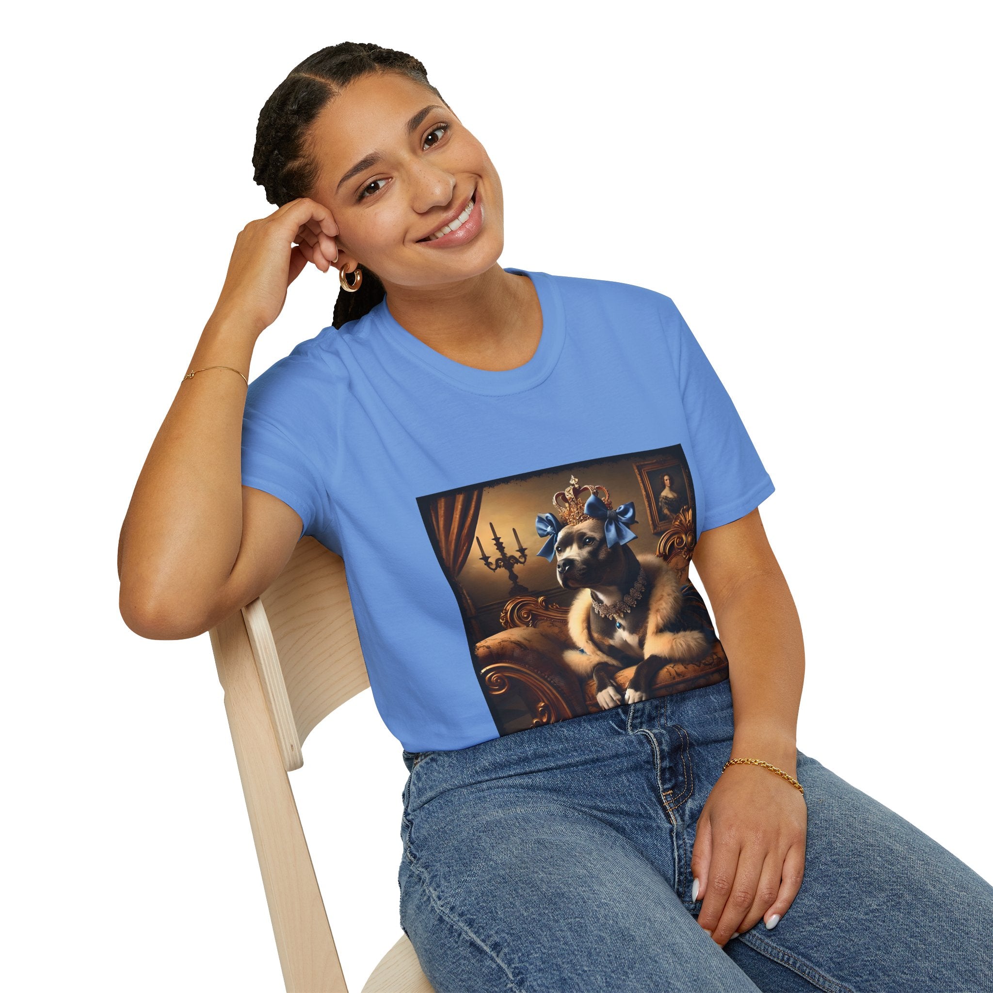 American Pit Bull Terrier Blue Bow Princess | Unisex Dog T-Shirt