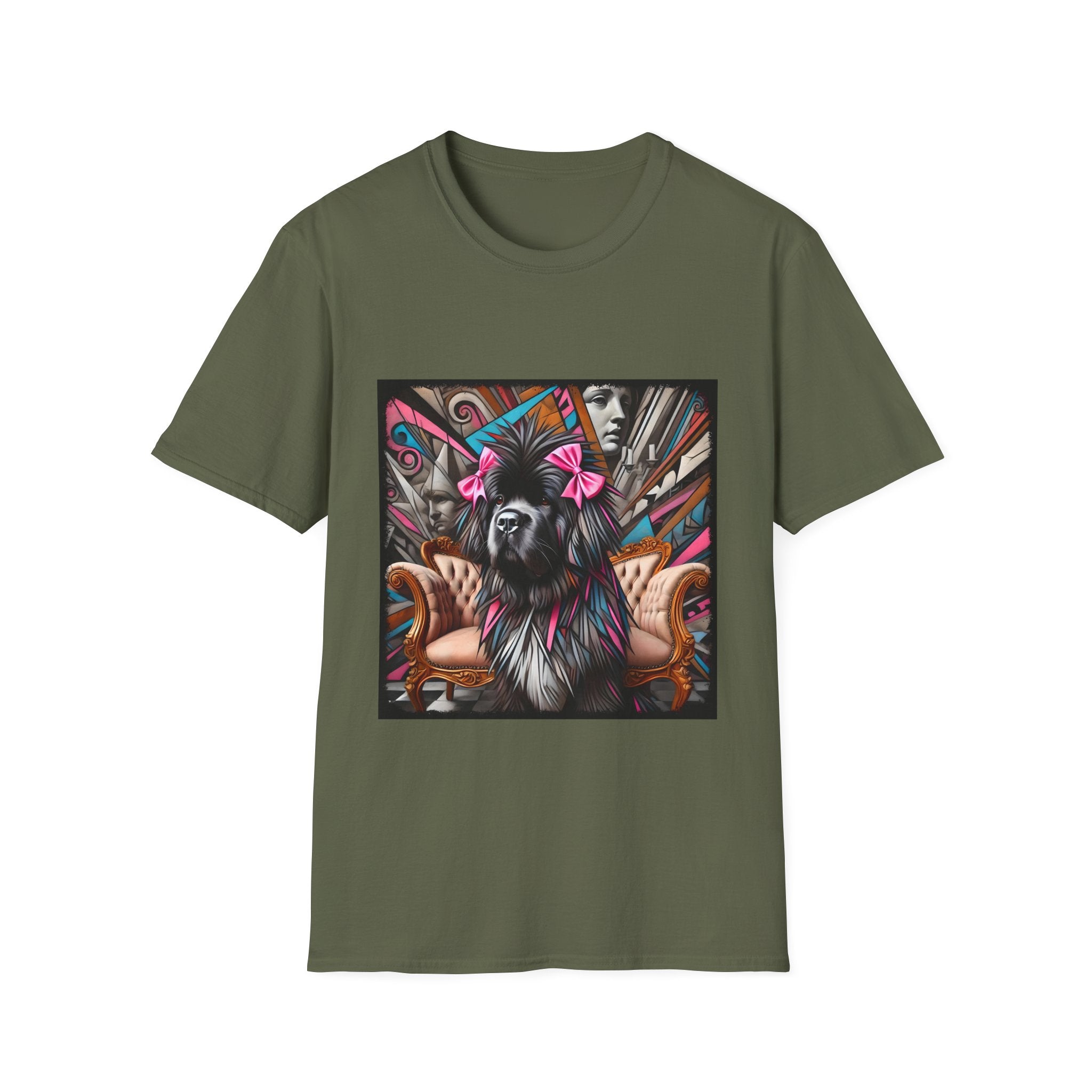 Newfoundland Pink Bow Bold | Unisex Dog T-Shirt