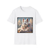 German Shepherd Beach Elegance | Unisex Dog T-Shirt