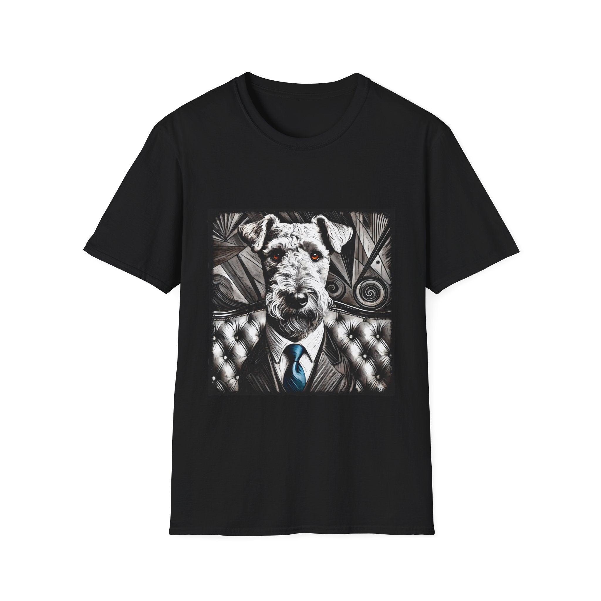 Airedale Terrier B&W Bold Eyes | Unisex Dog T-Shirt