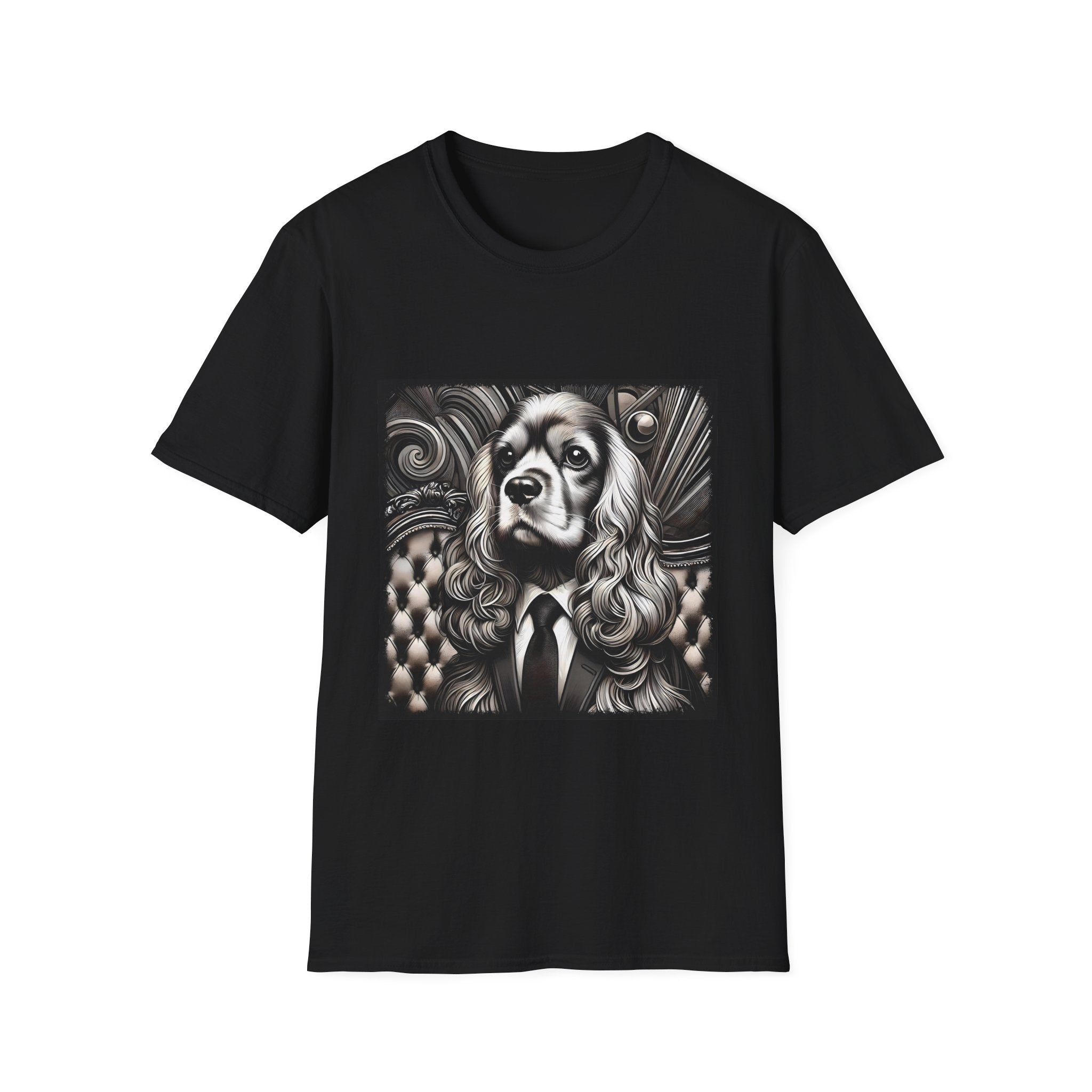 Cocker Spaniel B&W Gentleman | Unisex Dog T-Shirt