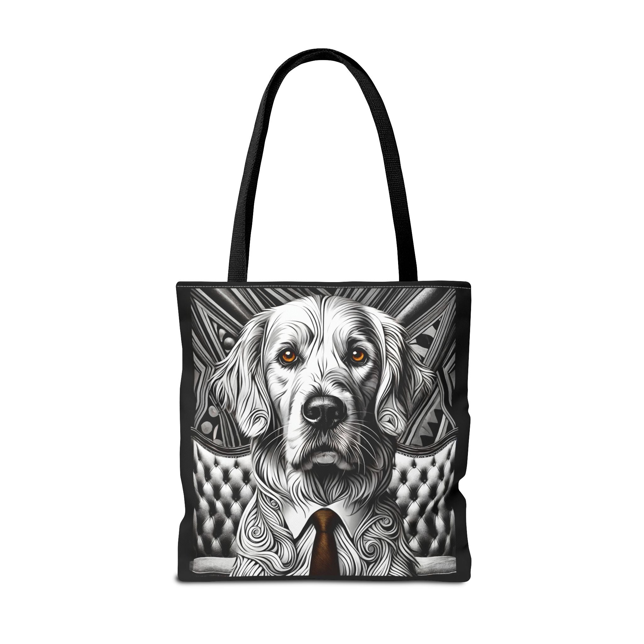 Golden Retriever B&W Bold Eyes | Dog Themed Tote Bag