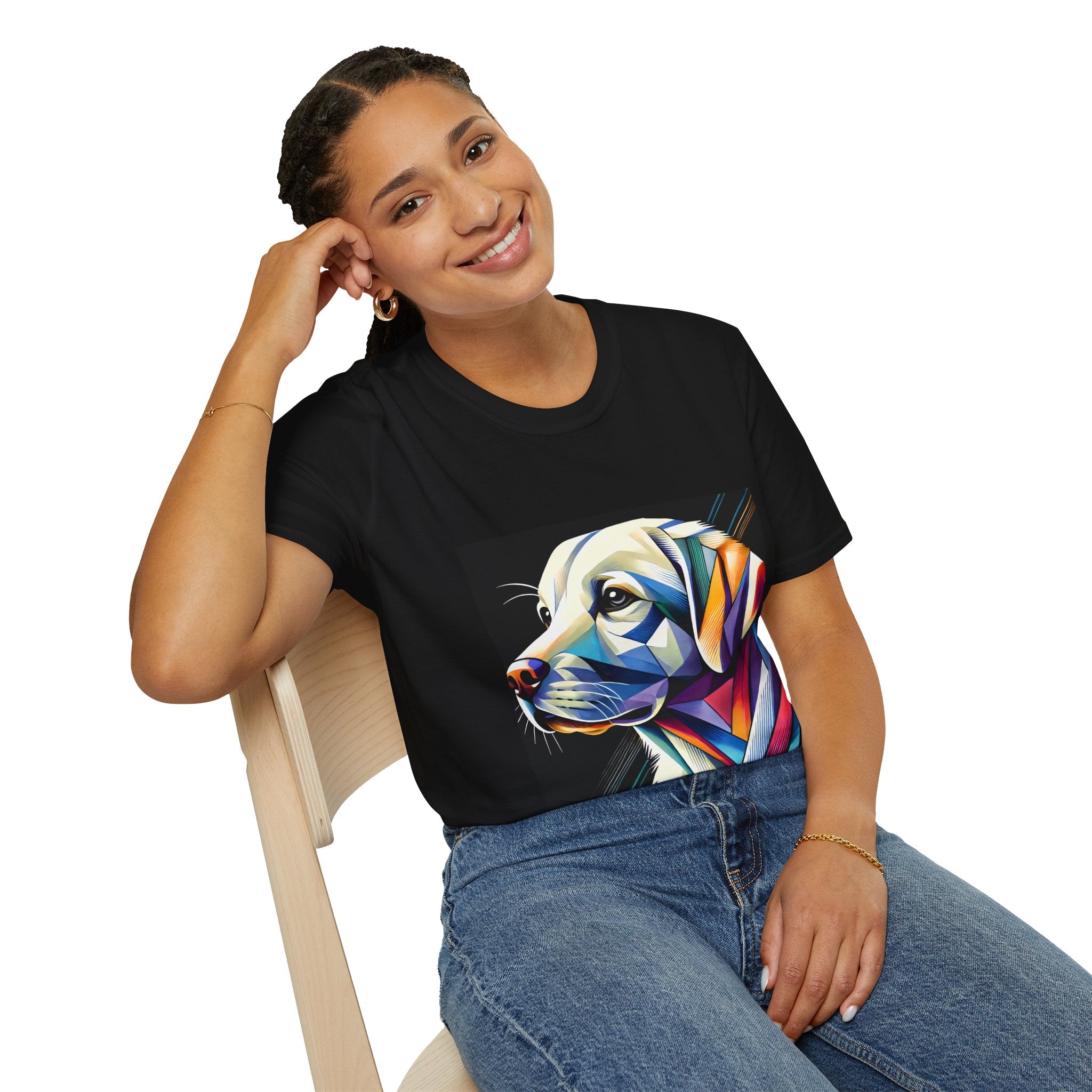 Labrador Retriever Multicolor Geometric | Unisex Dog T-Shirt