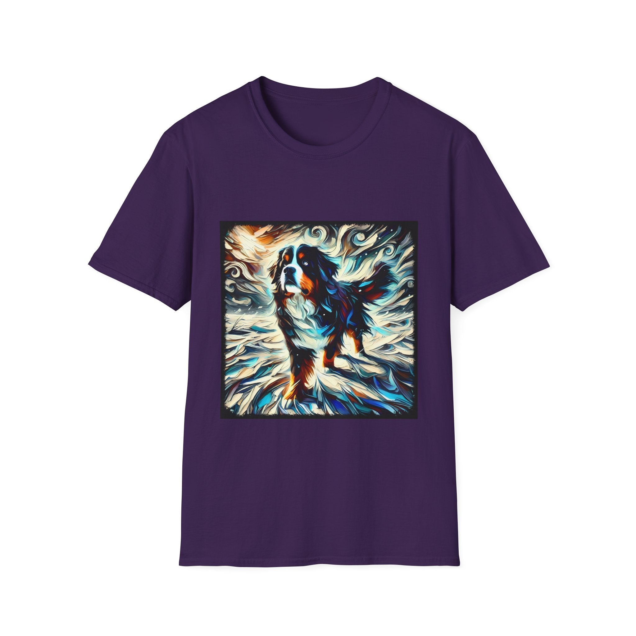 Bernese Mountain Dog Snow Swirl | Unisex Dog T-Shirt