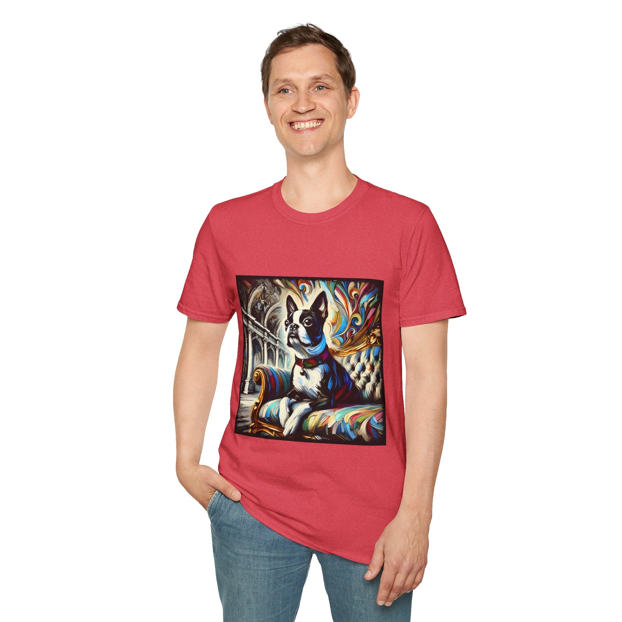 Boston Terrier Bold Swirl | Unisex Dog T-Shirt