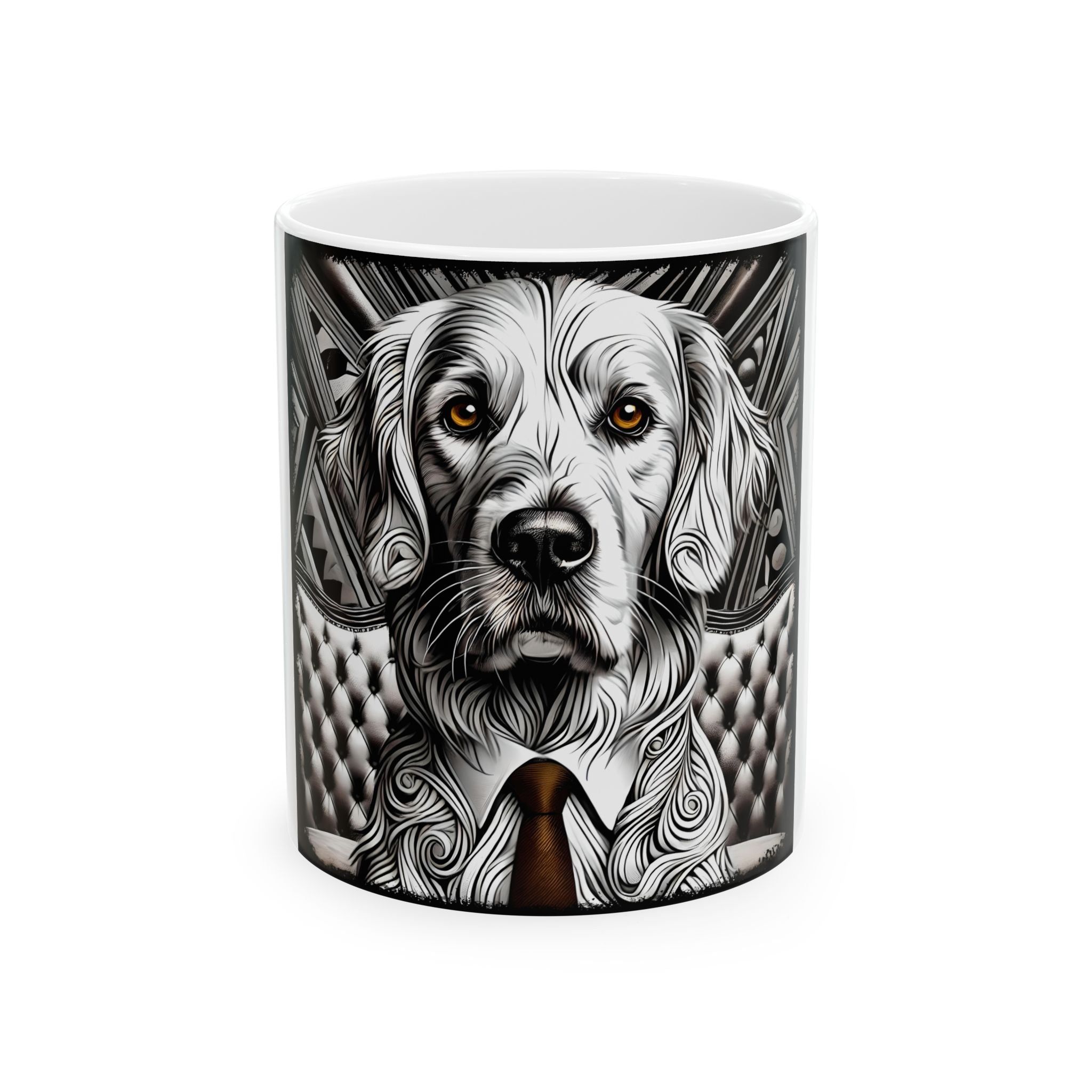 Golden Retriever B&W Bold Eyes | Dog Themed Ceramic Mug