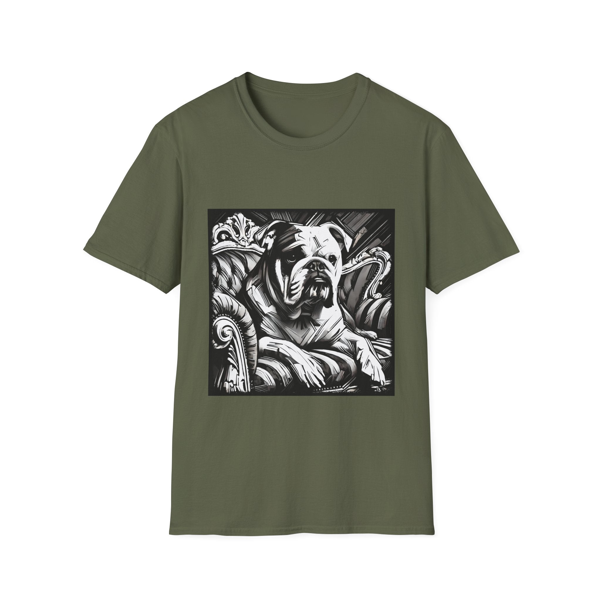 Bulldog B&W Bold | Unisex Dog T-Shirt