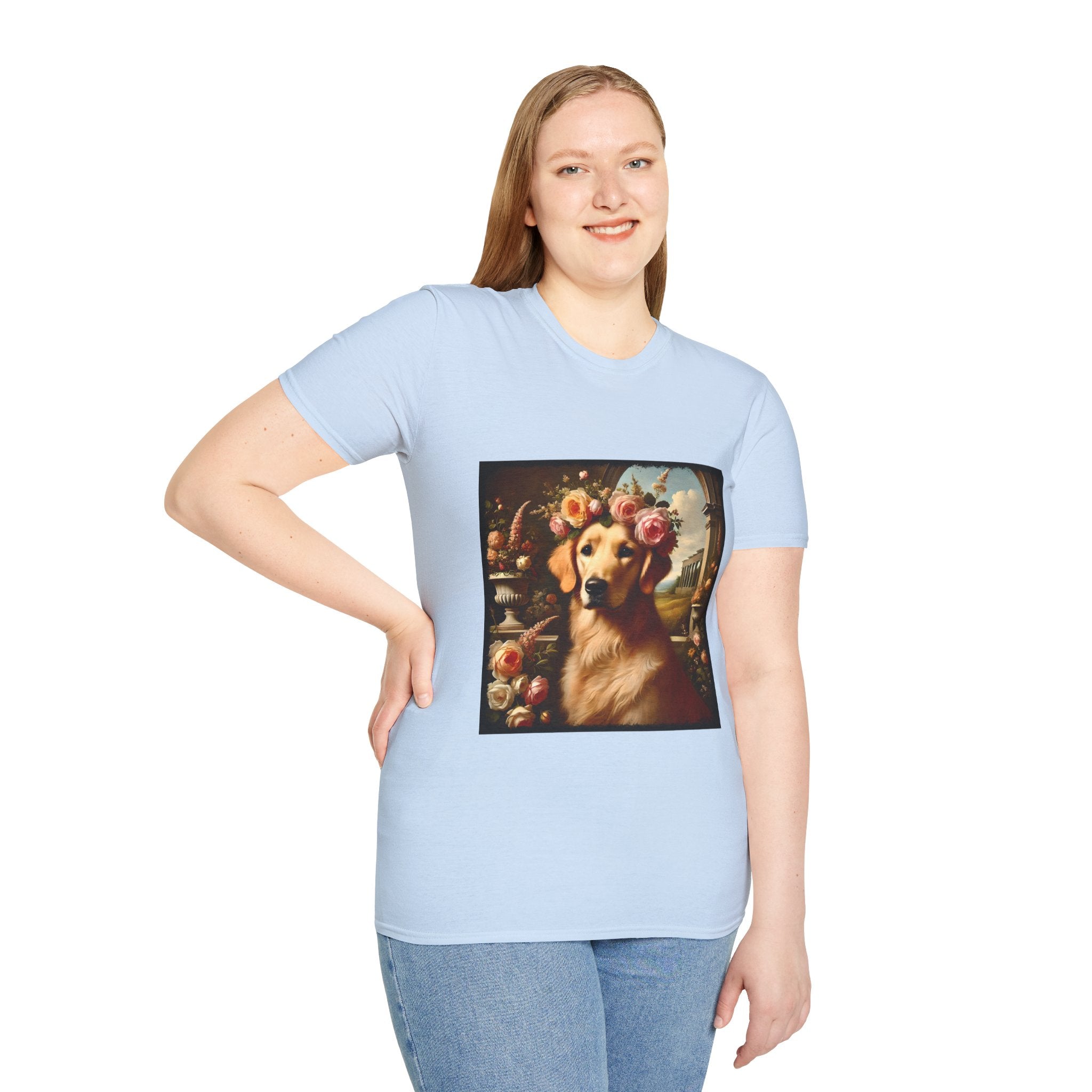 Golden Retriever Garden Bliss | Unisex Dog T-Shirt