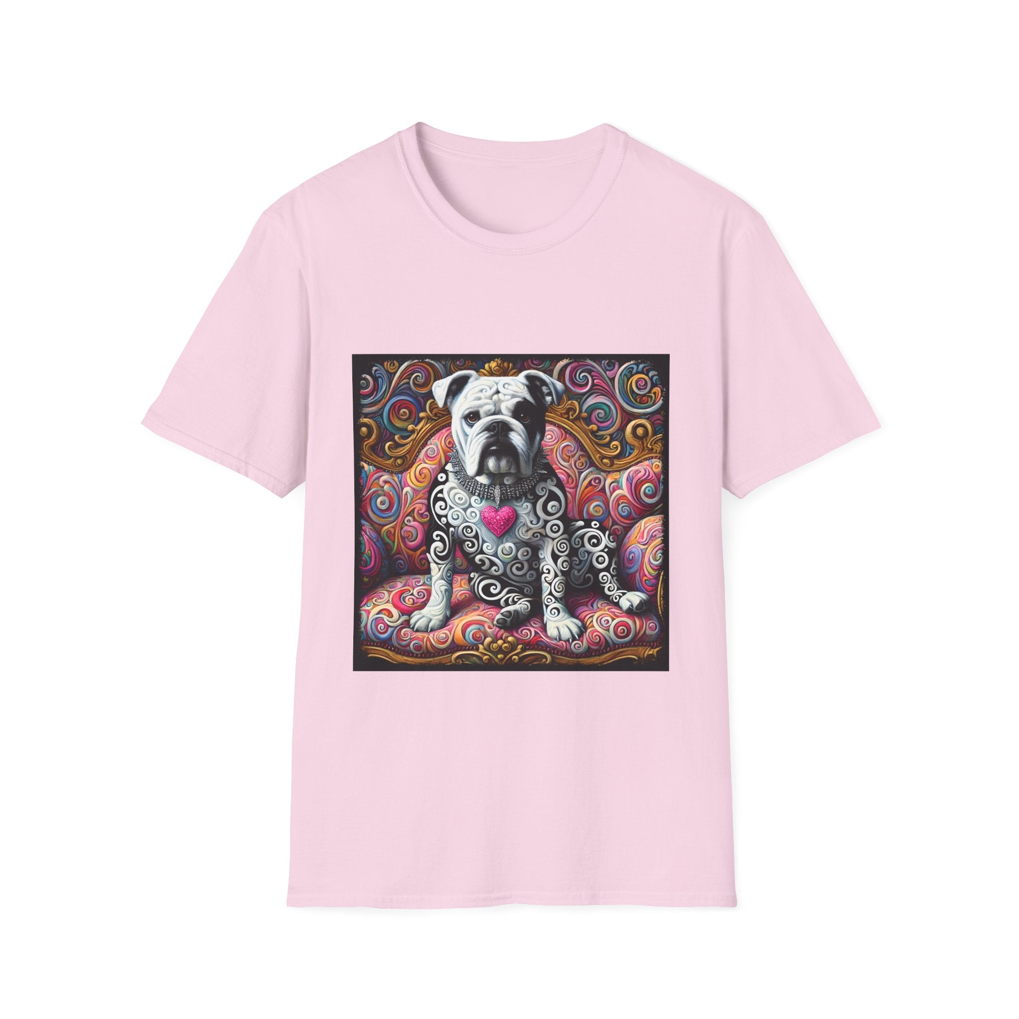 Bulldog Love Swirl | Unisex Dog T-Shirt