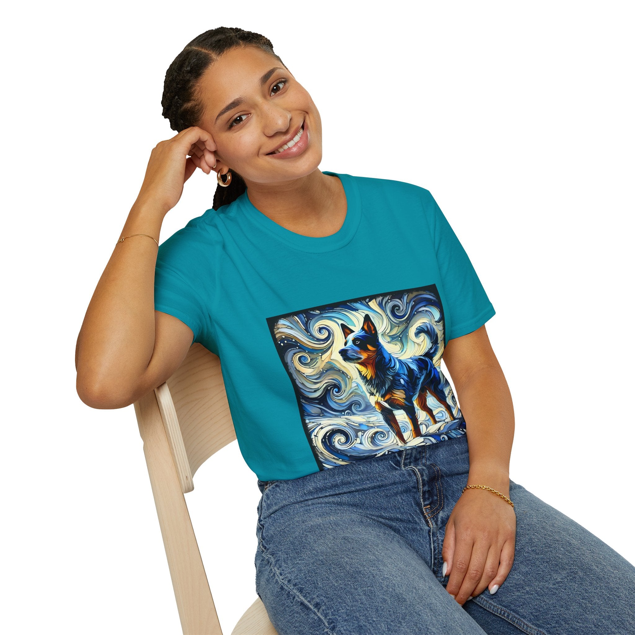 Australian Cattle Dog Blue Swirl | Unisex Dog T-Shirt