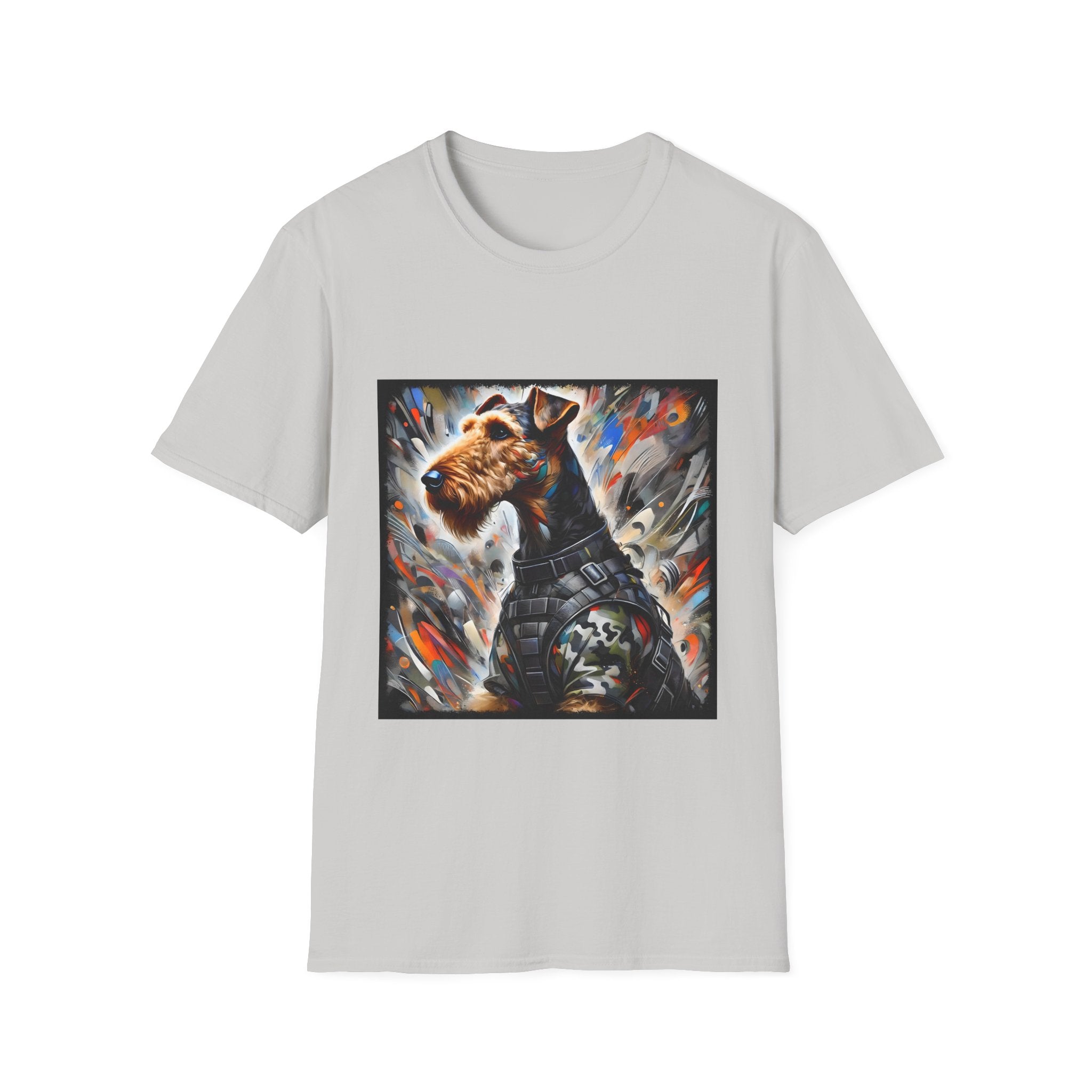 Airedale Terrier Bold Camo Classic | Unisex Dog T-Shirt