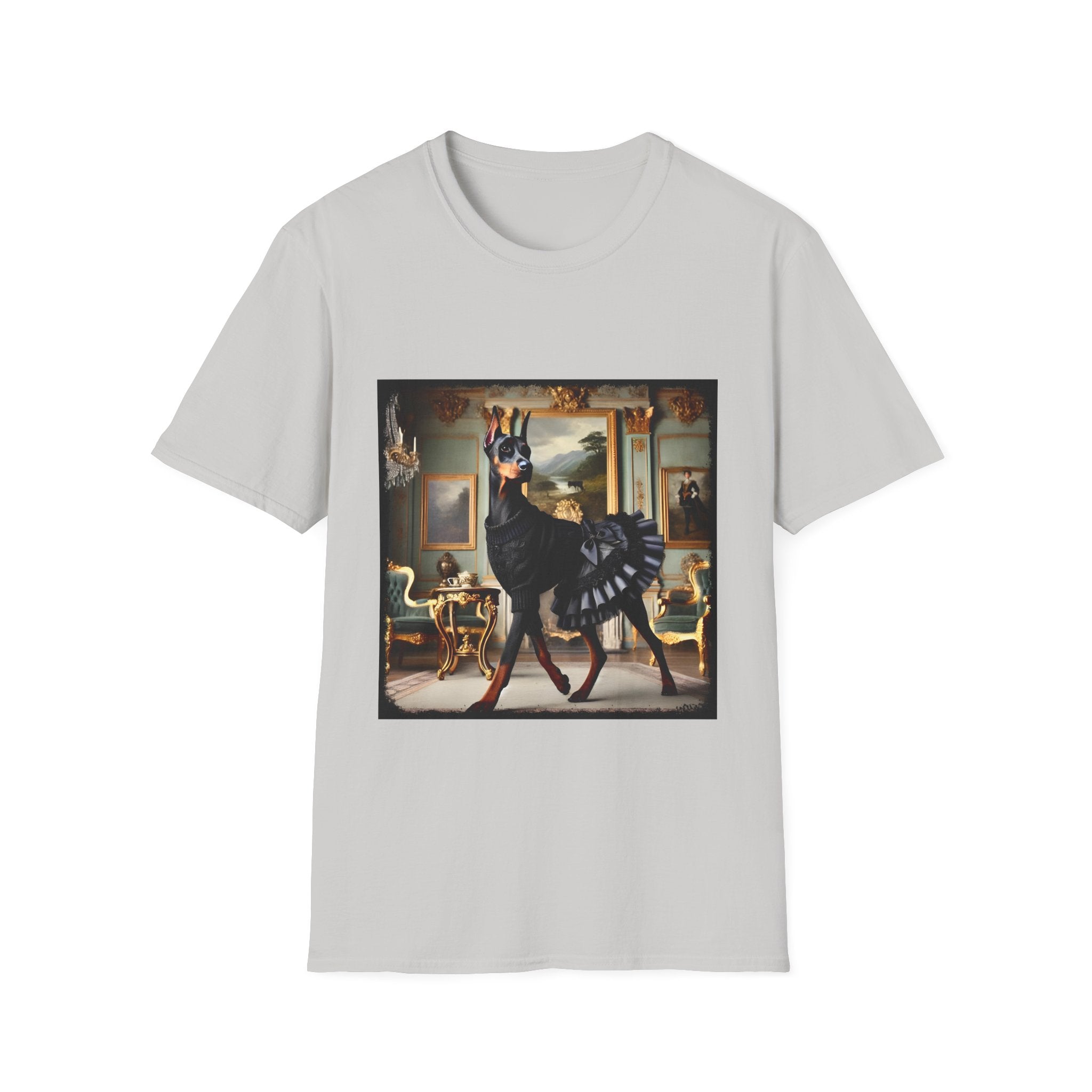 Doberman Pinscher Runway Rich | Unisex Dog T-Shirt