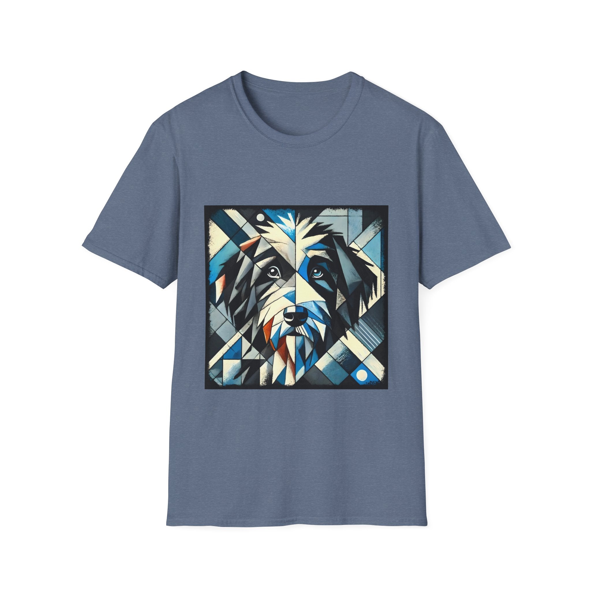 Bernedoodle Blue Geometric | Unisex Dog T-Shirt