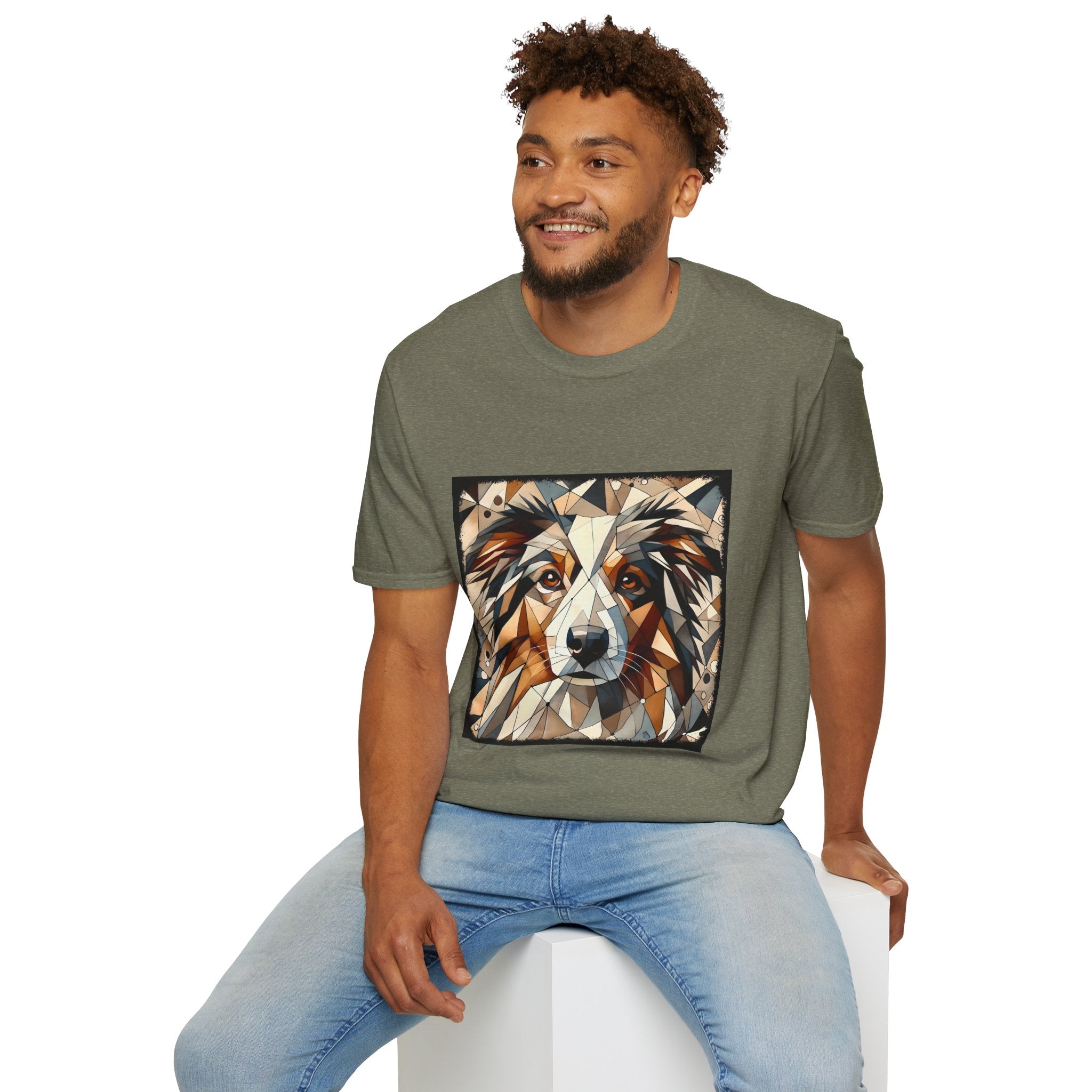 Australian Shepherd Warm Geometric | Unisex Dog T-Shirt