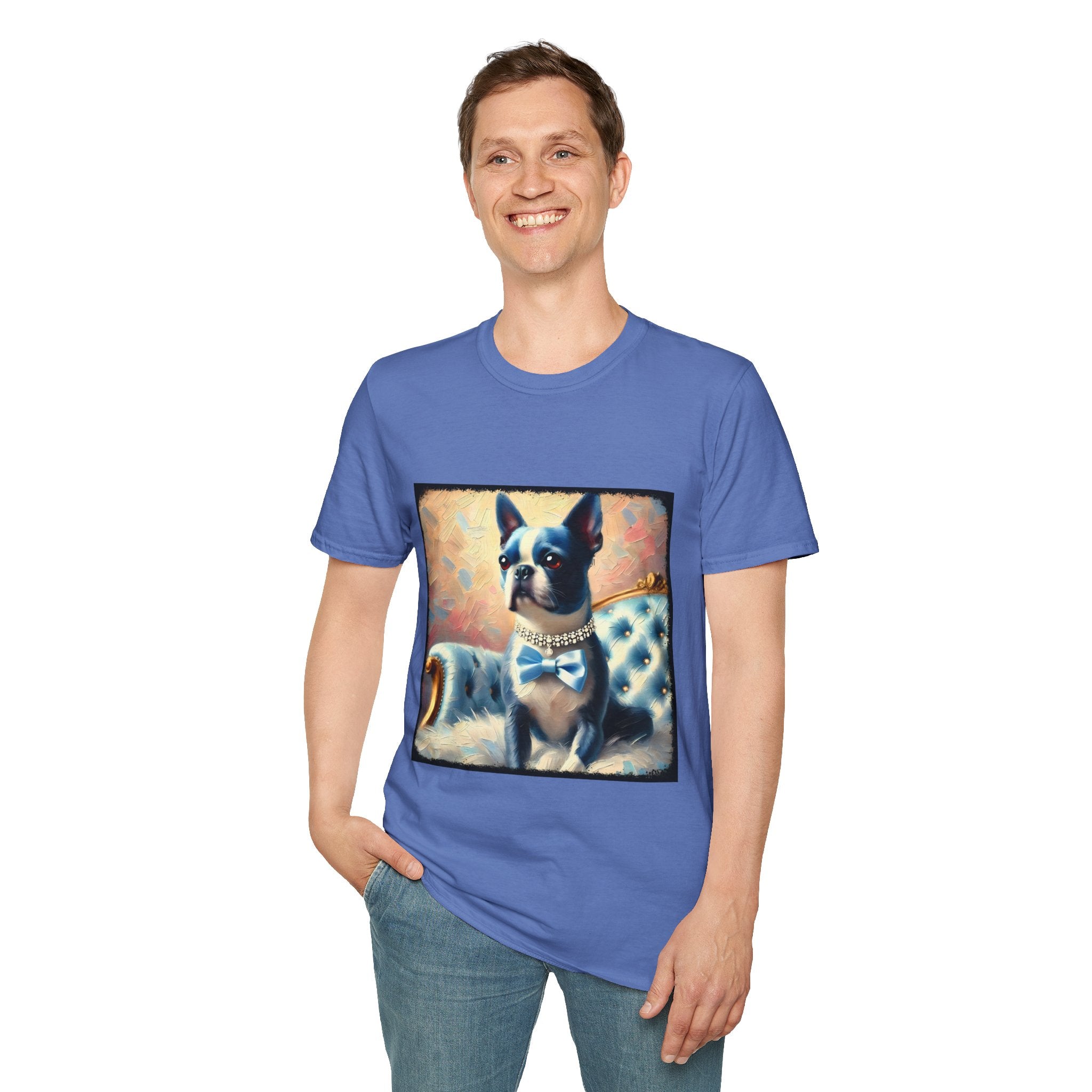 Boston Terrier Blue Classic | Unisex Dog T-Shirt