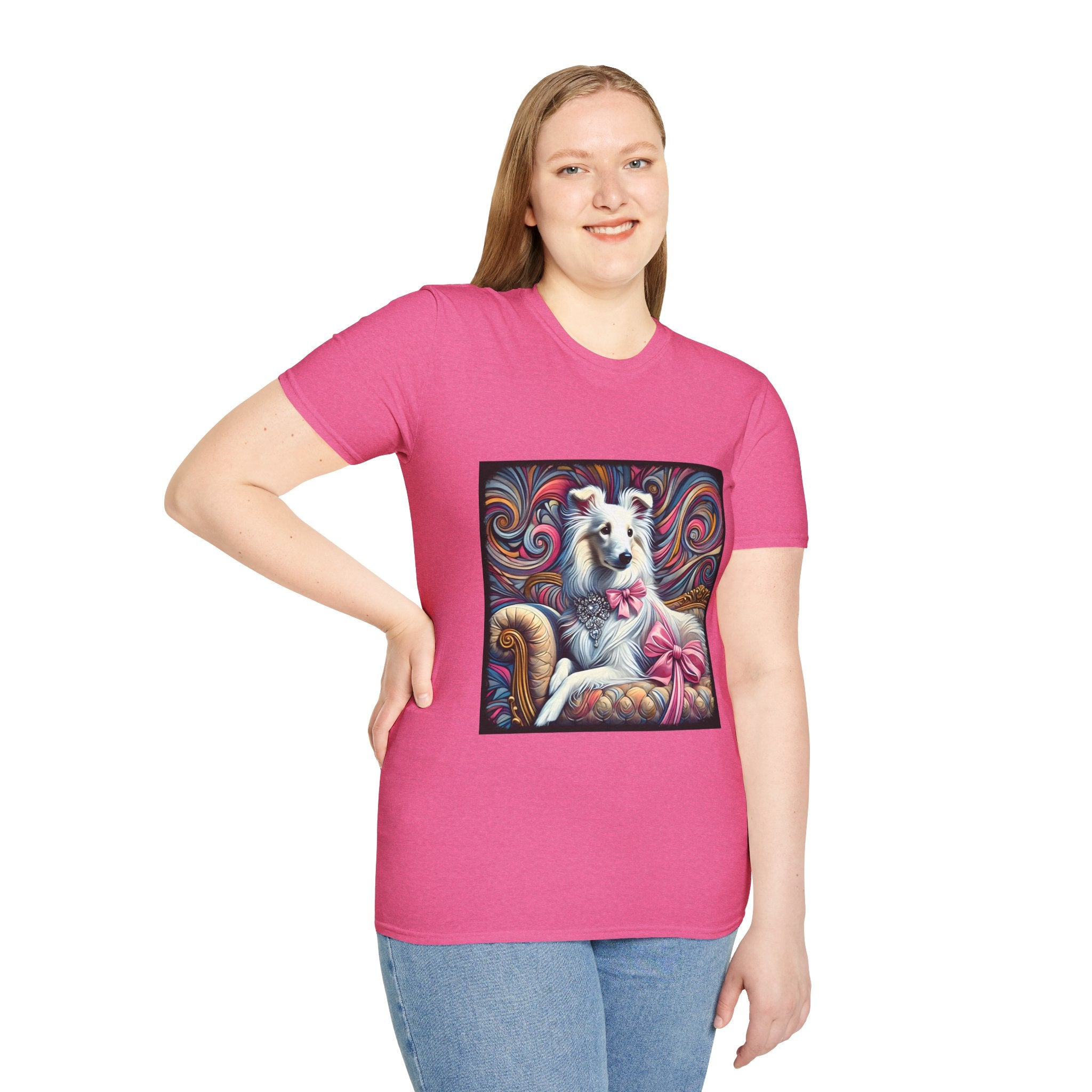 Collie Pink Princess Swirl | Unisex Dog T-Shirt
