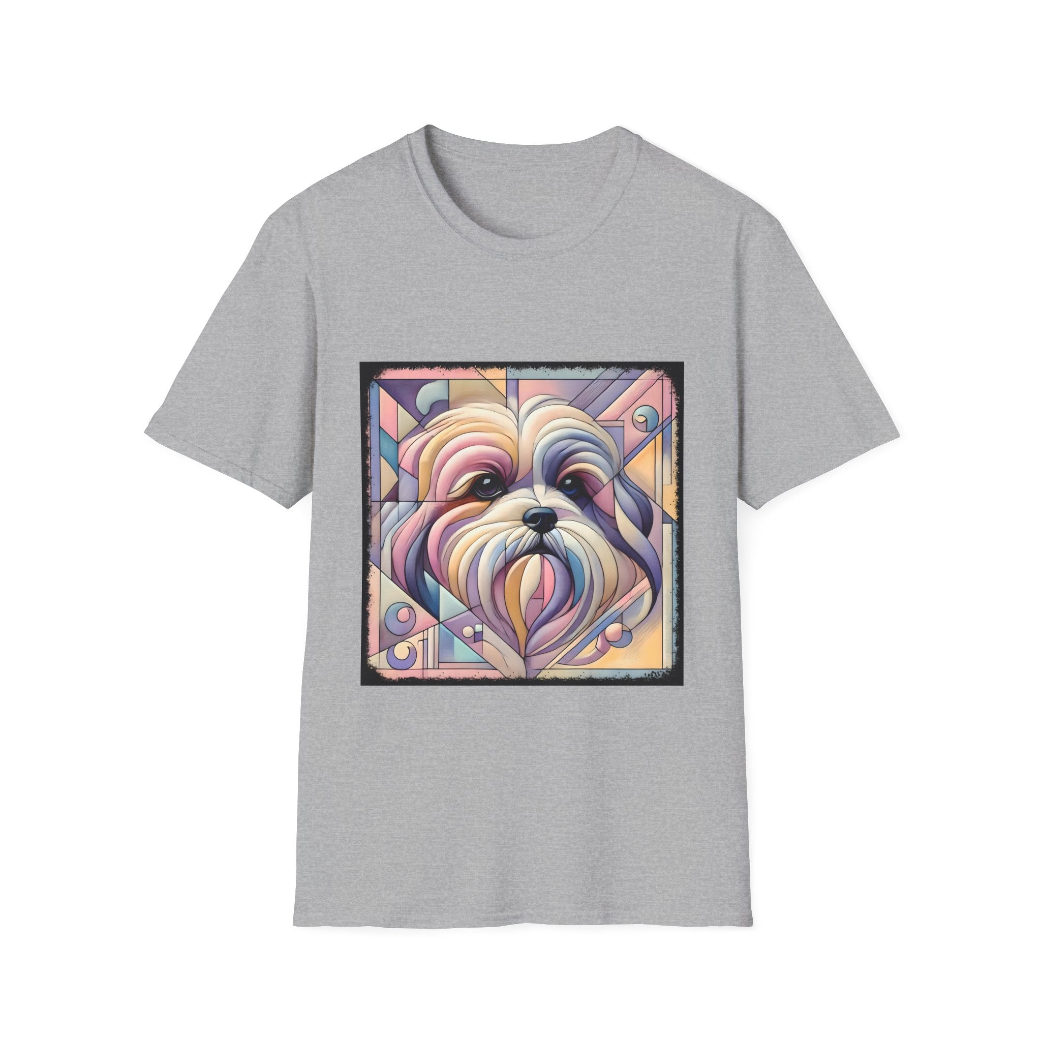 Lhasa Apso Pastel Geometric | Unisex Dog T-Shirt