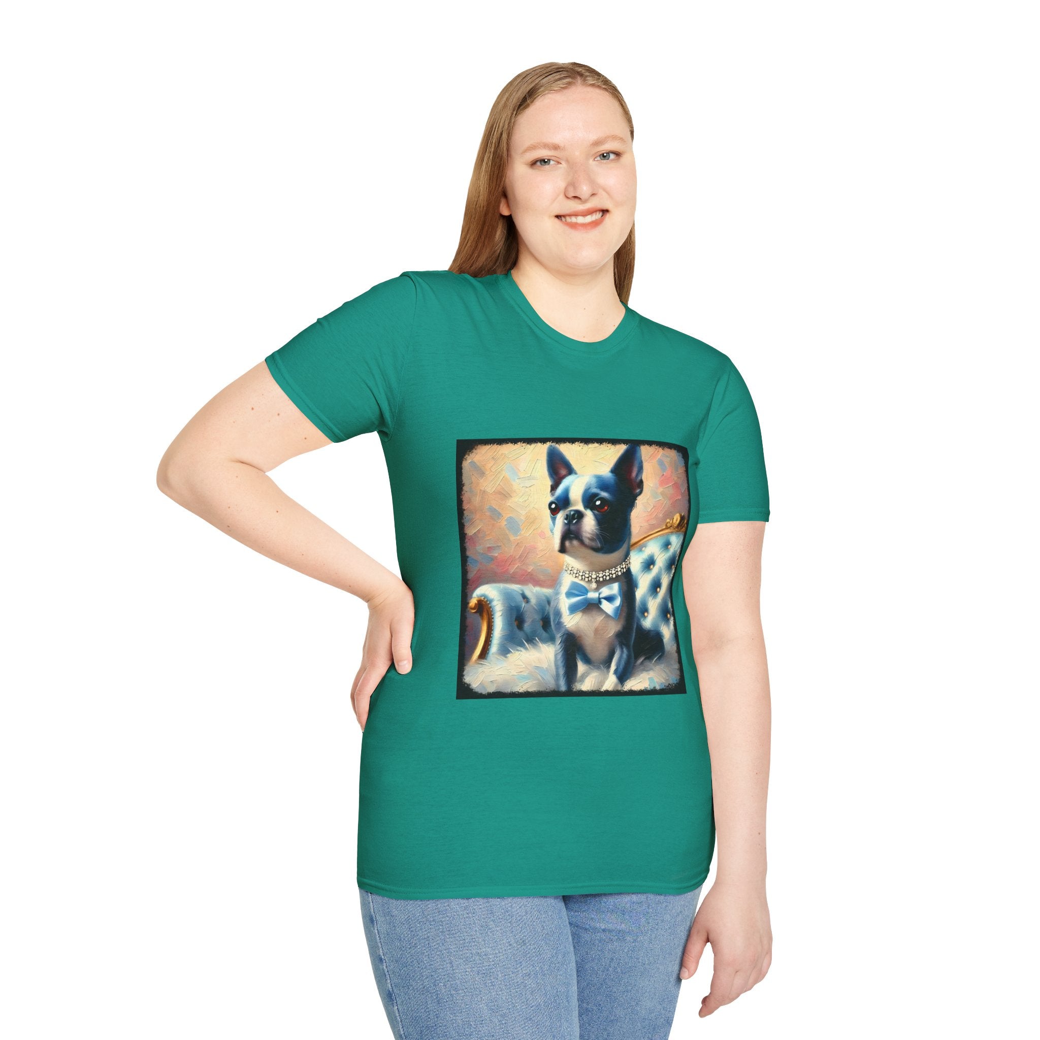 Boston Terrier Blue Classic | Unisex Dog T-Shirt