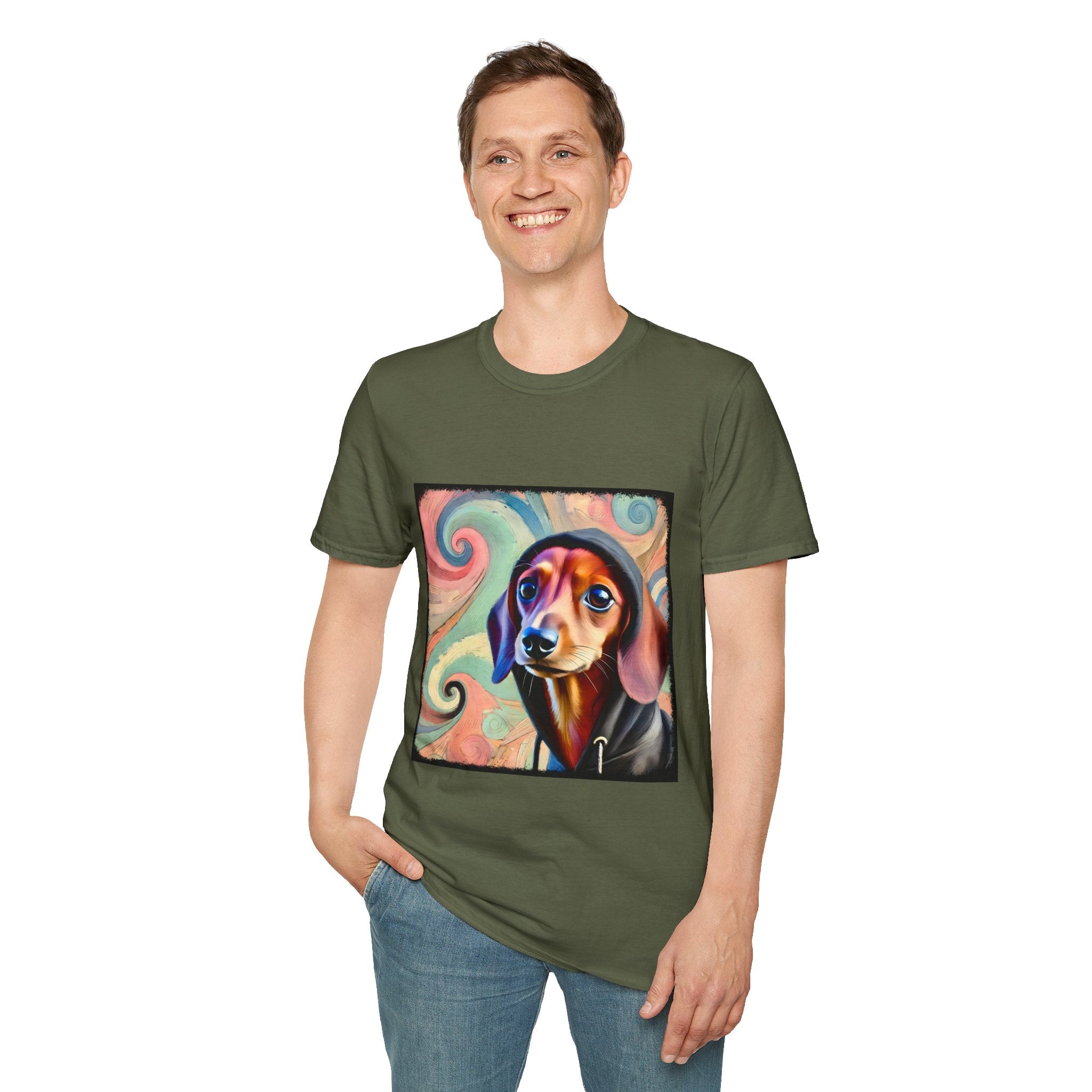 Dachshund Pastel Swirl | Unisex Dog T-Shirt