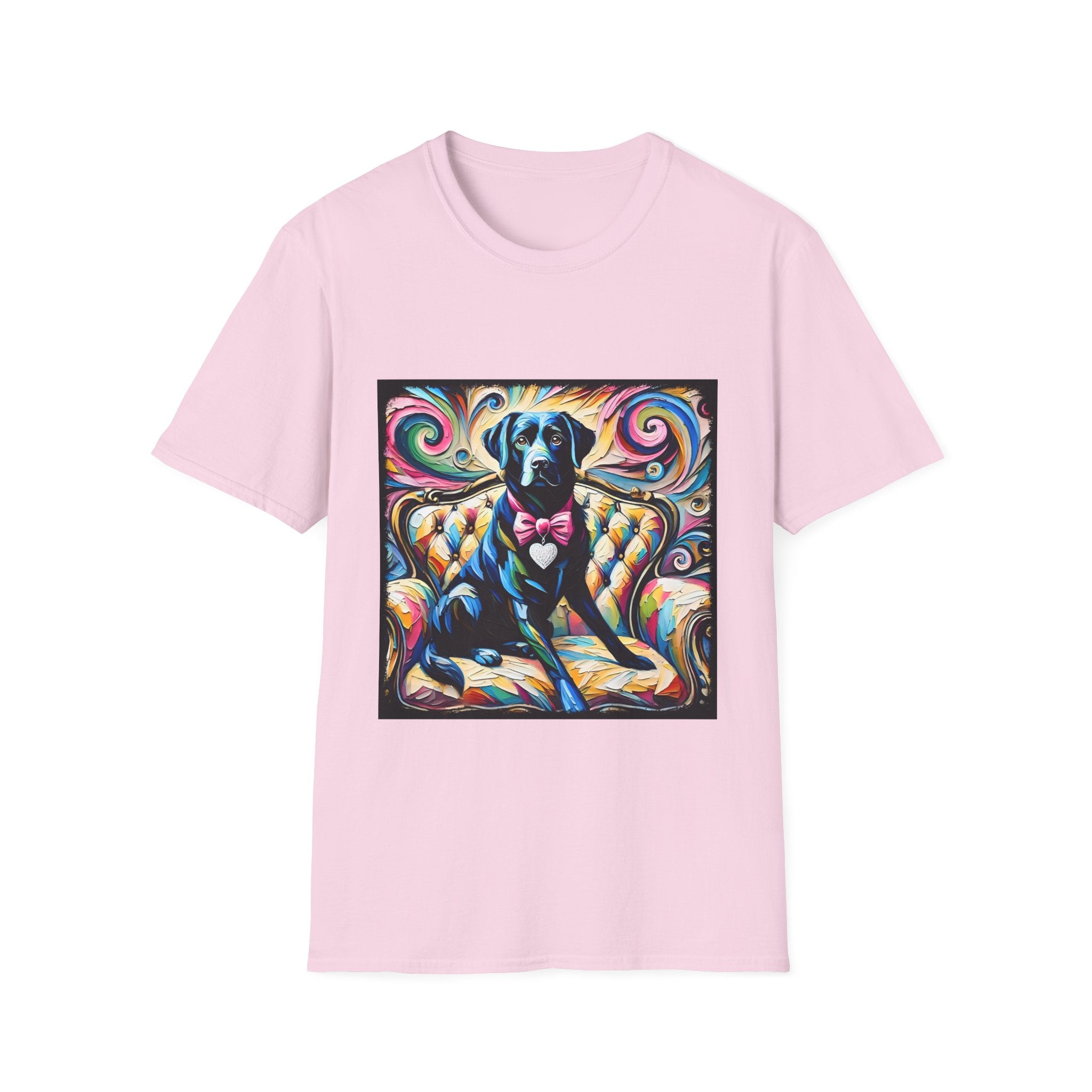 Labrador Retriever Pink Bow Swirl | Unisex Dog T-Shirt