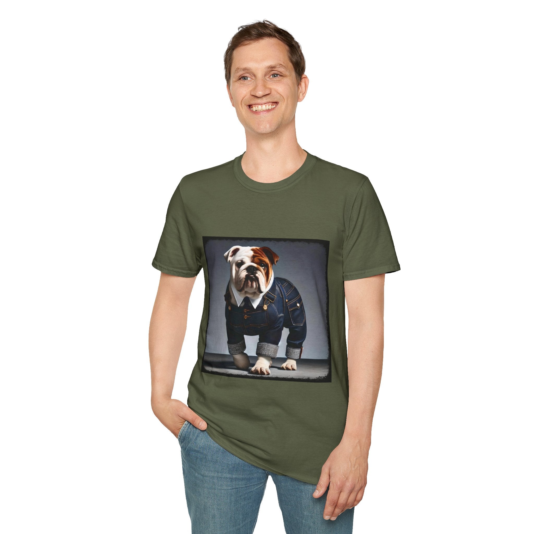 Bulldog Denim Diva | Unisex Dog T-Shirt