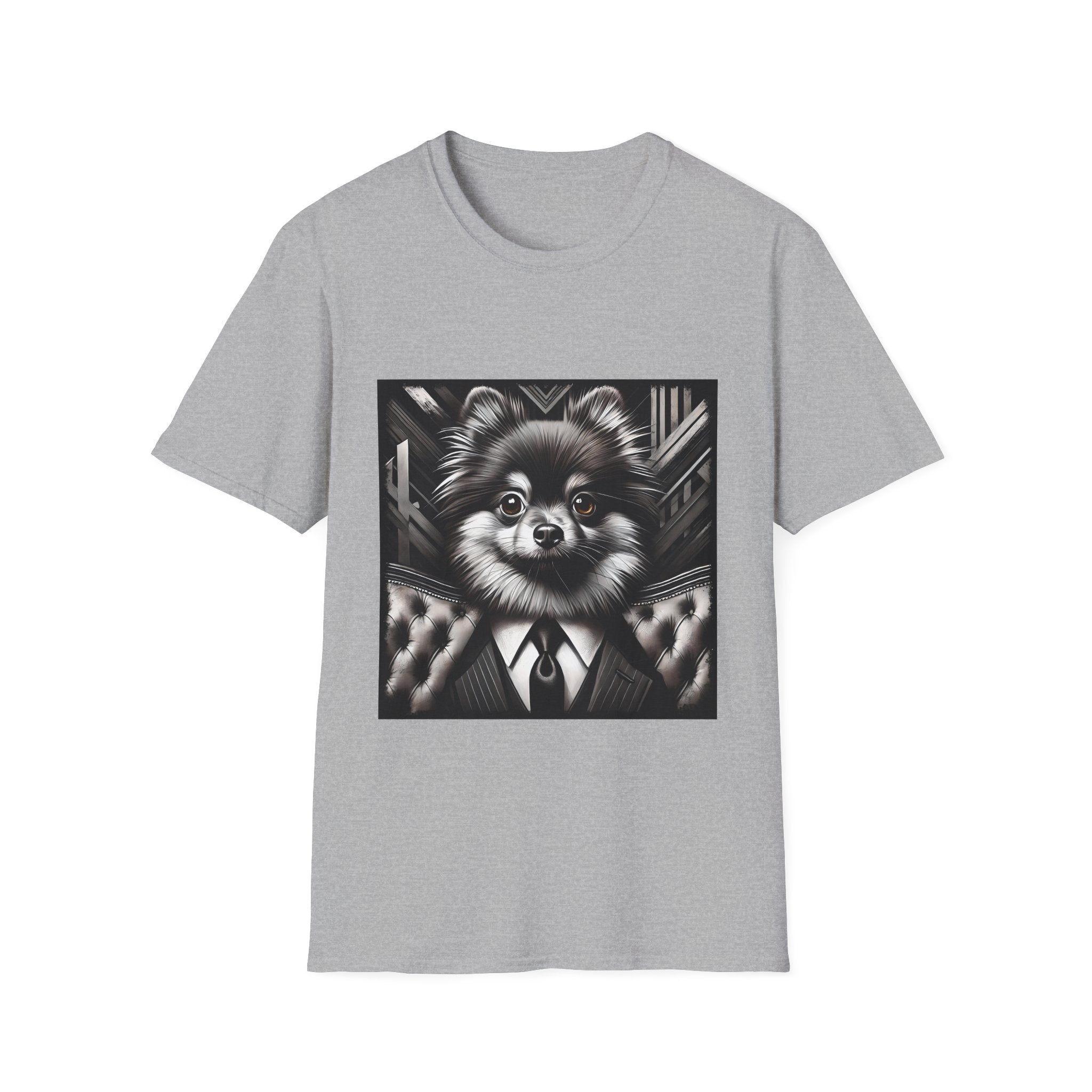 Pomeranian B&W Bold Eyes | Unisex Dog T-Shirt