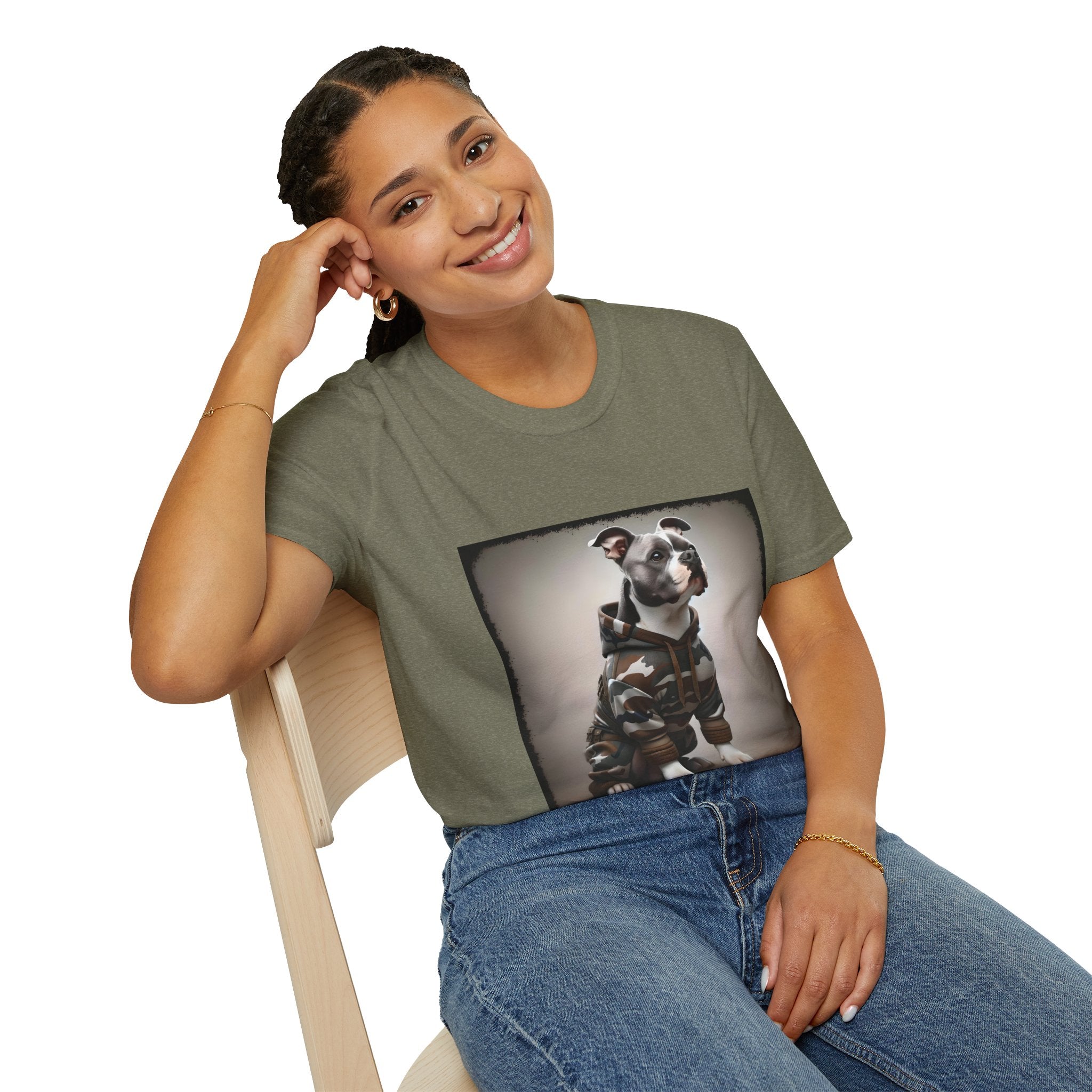 American Pit Bull Terrier Camo Cutie | Unisex Dog T-Shirt