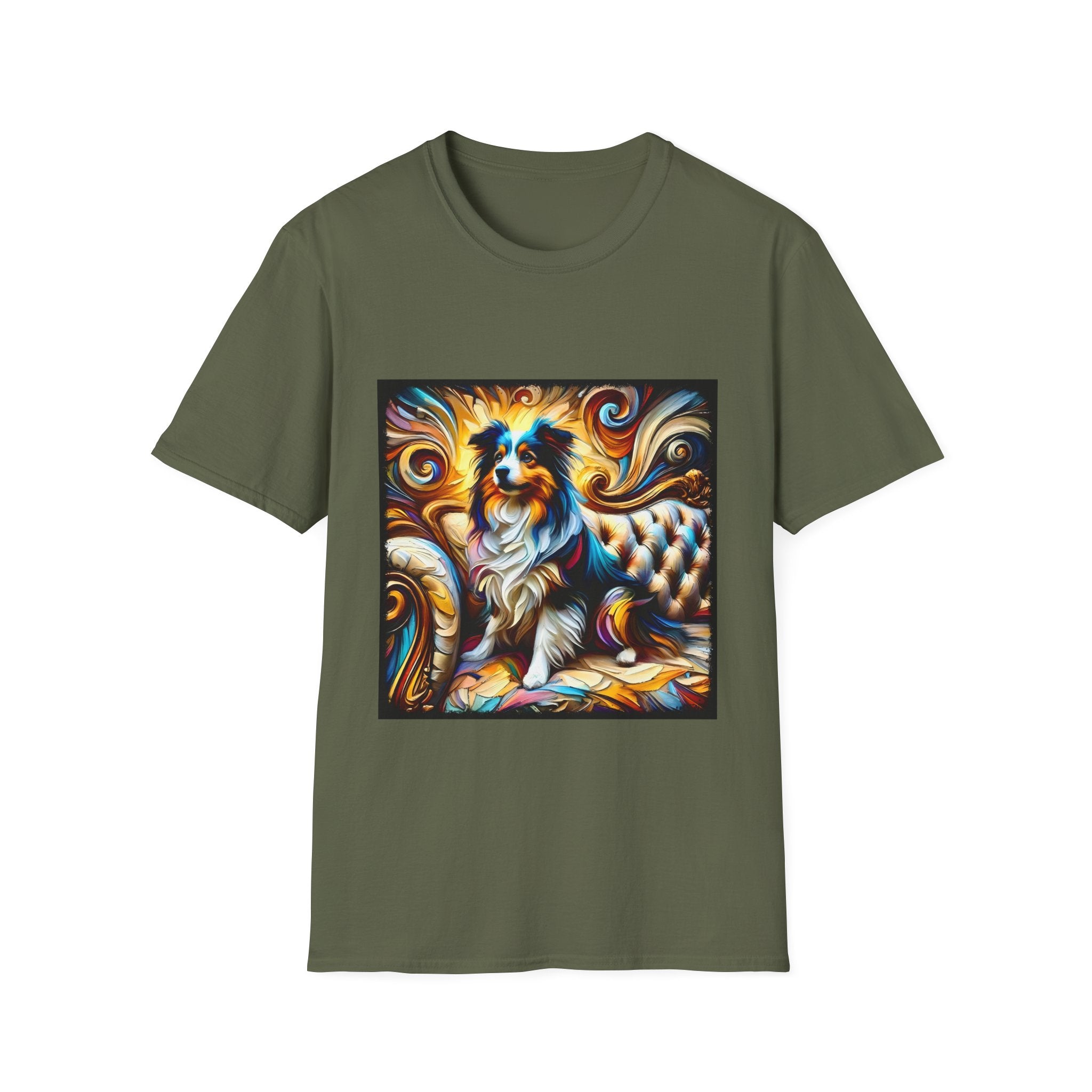 Miniature American Shepherd Sunburst Swirl | Unisex Dog T-Shirt